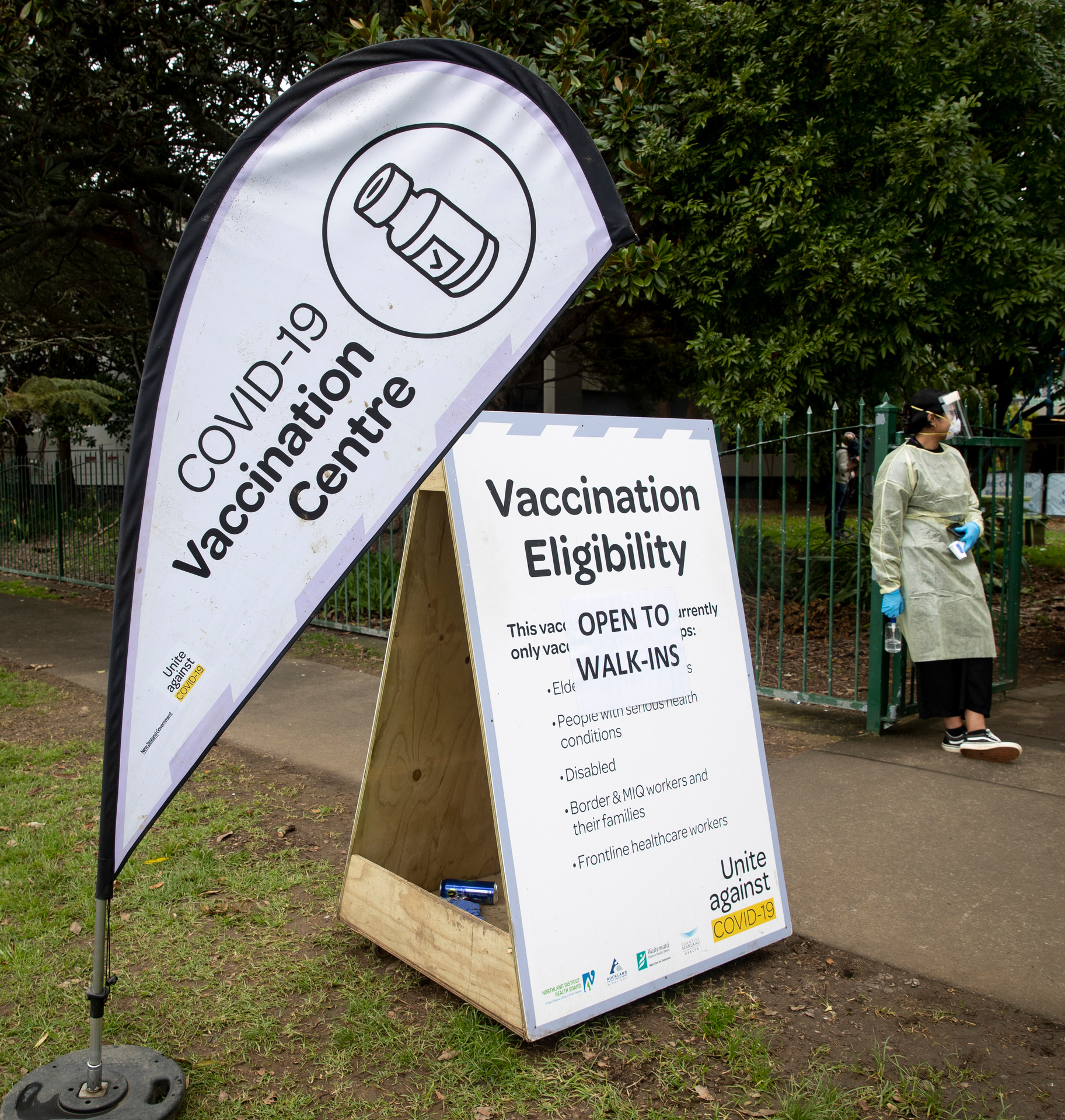 The Covid-19 South Seas Health Vaccination Centre at the MIT campus in Ōtara. Photo / Dean Purcell
