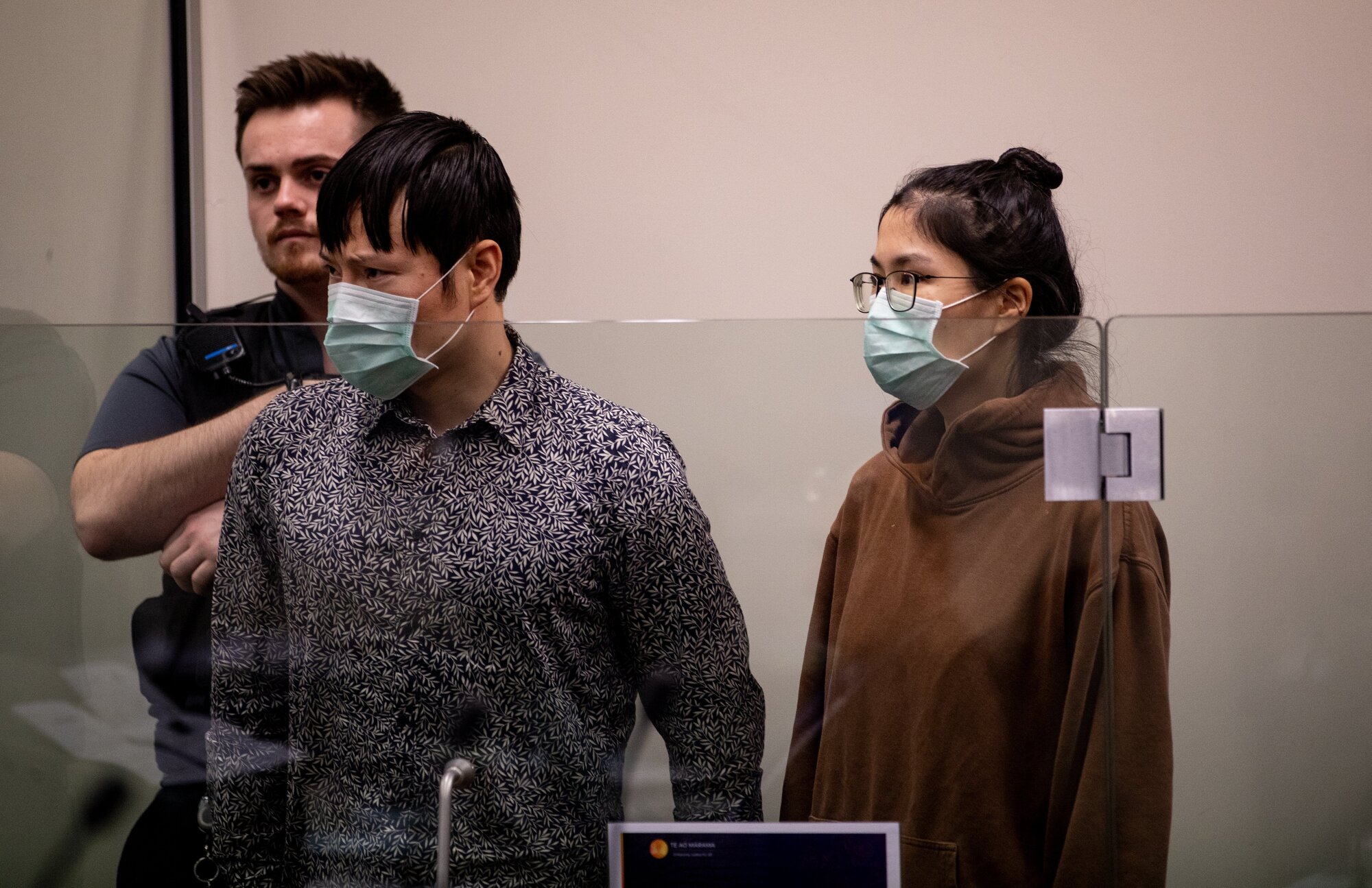 Kaixiao Liu (left) and wife Lanyue Xiao appear in the North Shore District Court on July 1, 2024. Photo / Dean Purcell