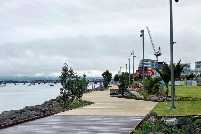 The newly opened Northern Waterfront Reserve.