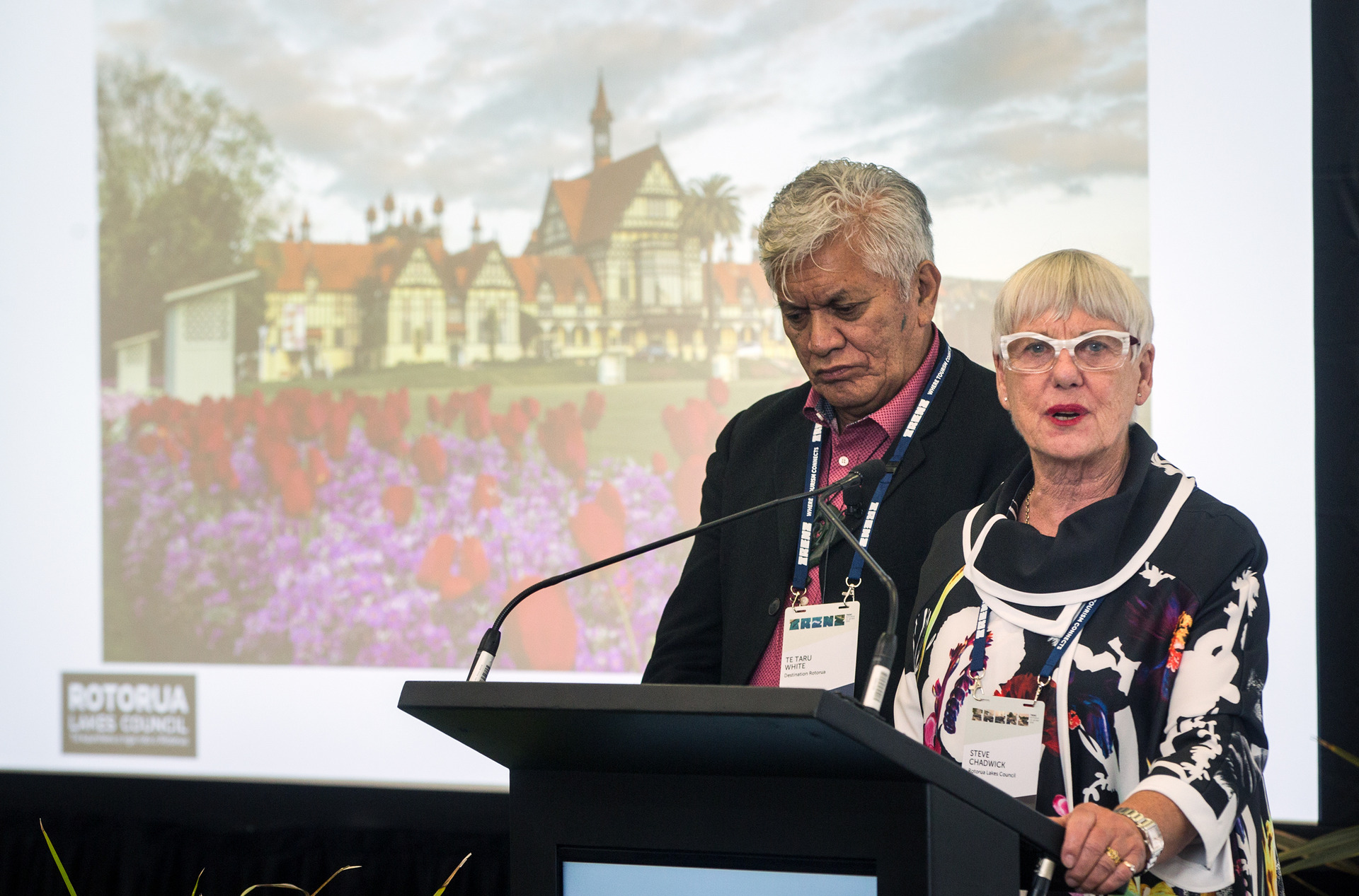 Steve Chadwick and Te Taru White (left). Photo / File