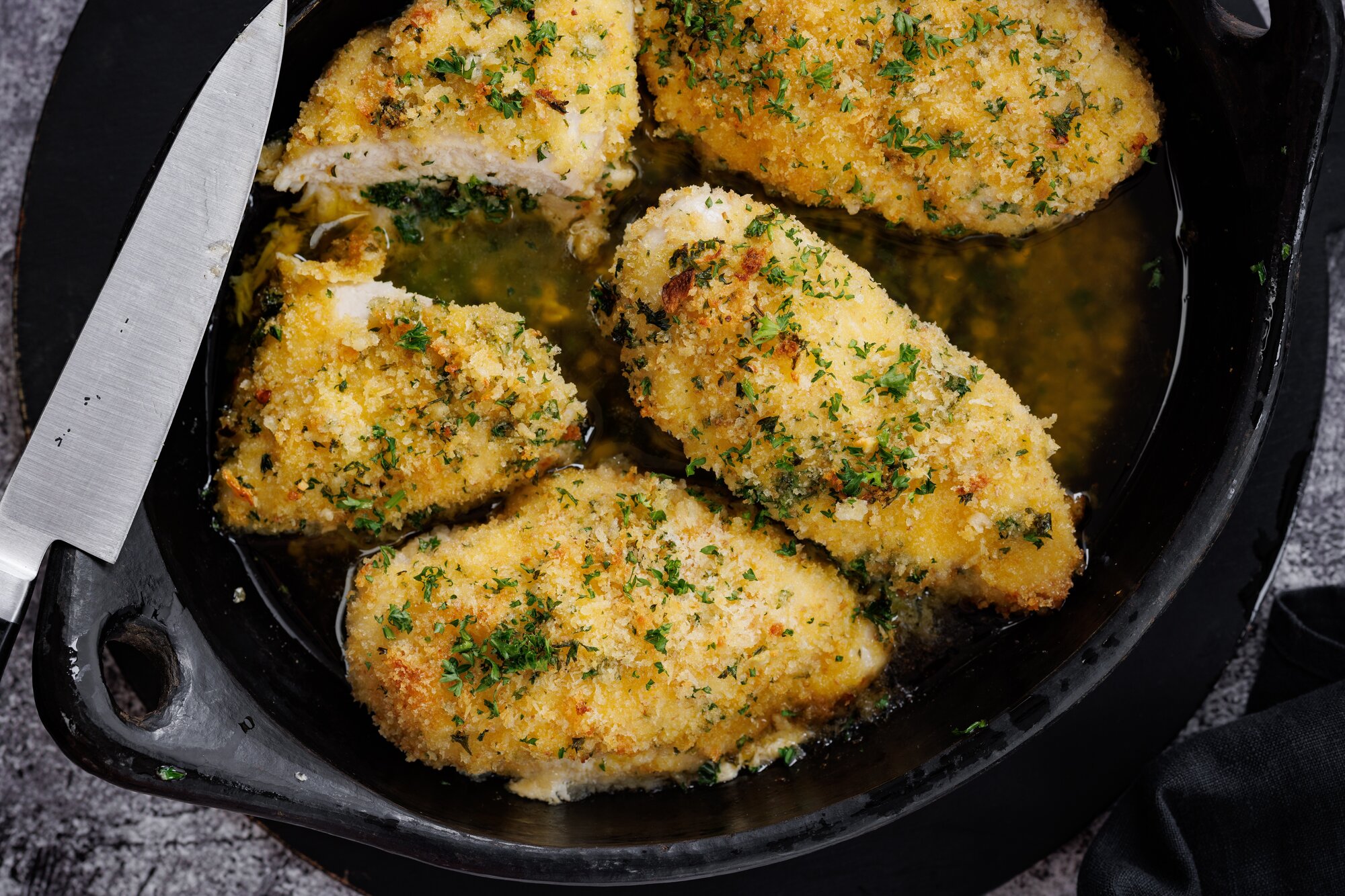 Chicken Kiev is comfort food for any time of year. Photo / Babiche Martens