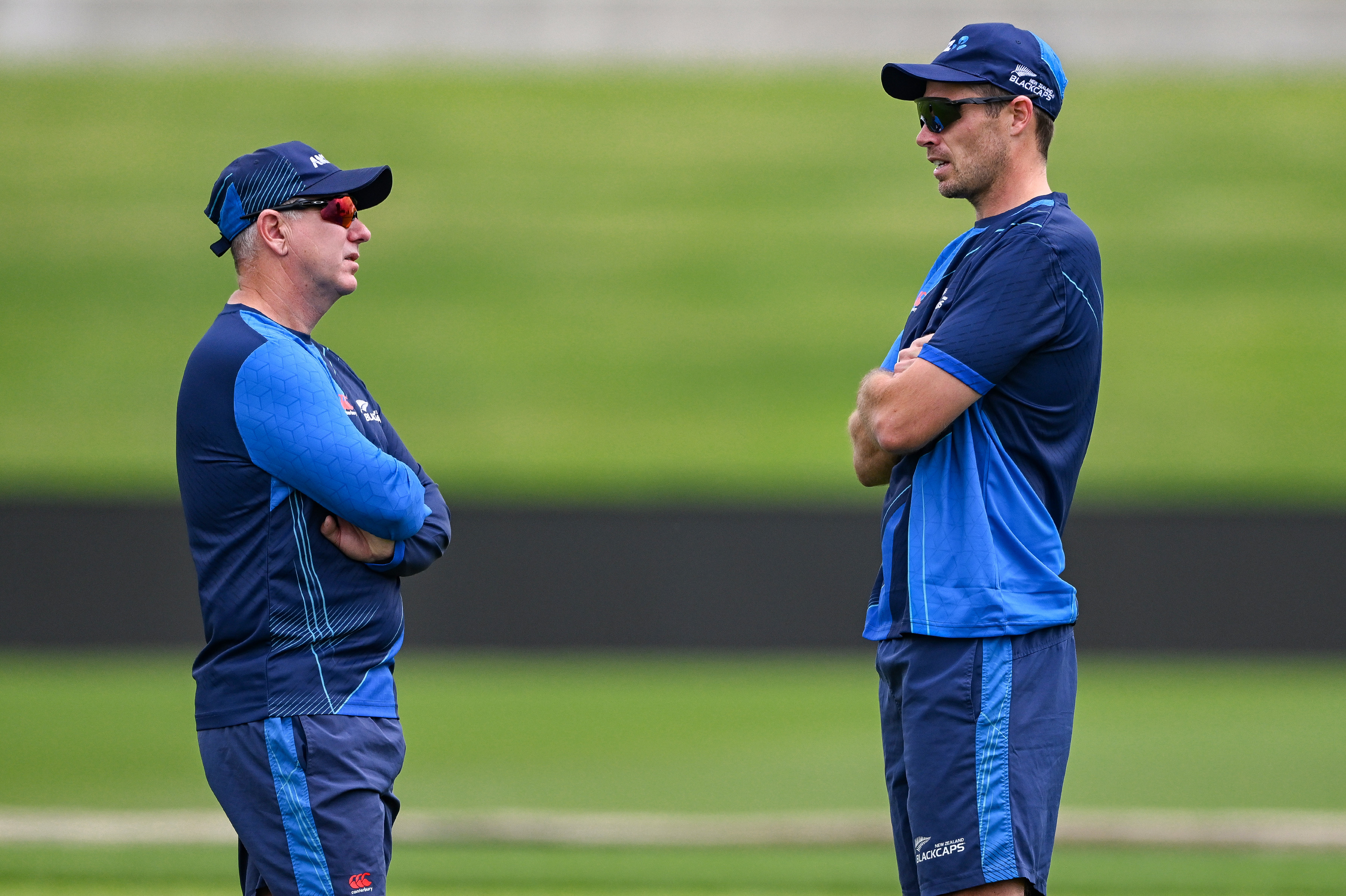 Coach Gary Stead and former captain Tim Southee. Photo / Photosport