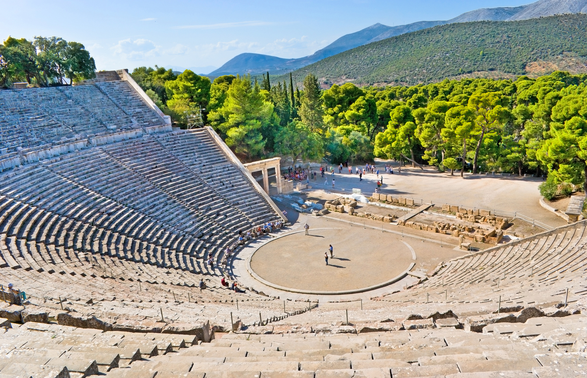 The stone amphiteatre in Epidaurus is the fine example of the ancient Greek architecture. Photo: Getty Images