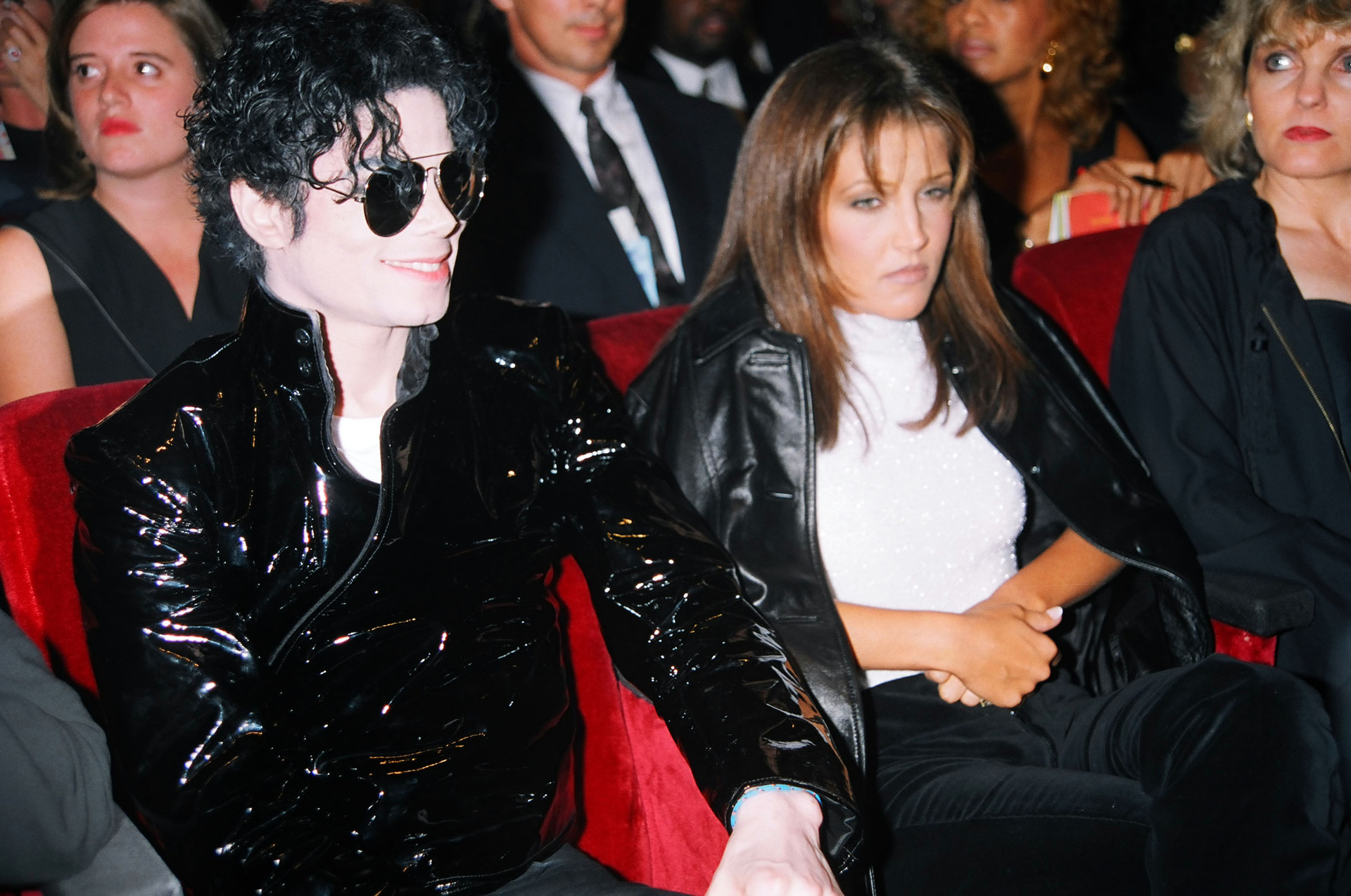 Michael Jackson and Lisa-Marie Presley in 1995. Photo / Getty Images