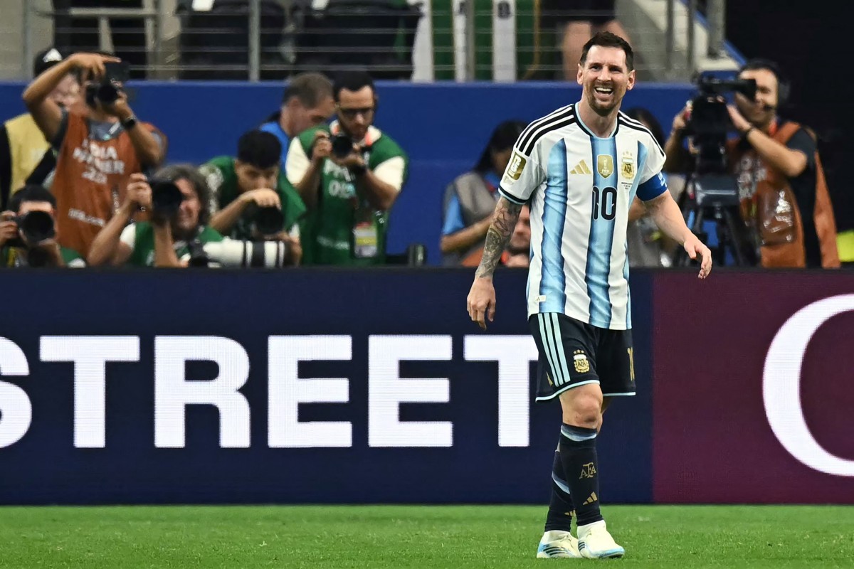 Argentina's forward Lionel Messi celebrates after scoring his team's second goal during the 2026 World Cup Group J football match between Argentina and Austria. Photo / AFP
