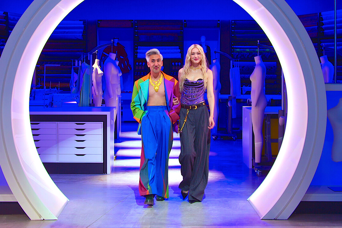 Tan France and Gigi Hadid in season two of 'Next in Fashion'. Photo / Supplied