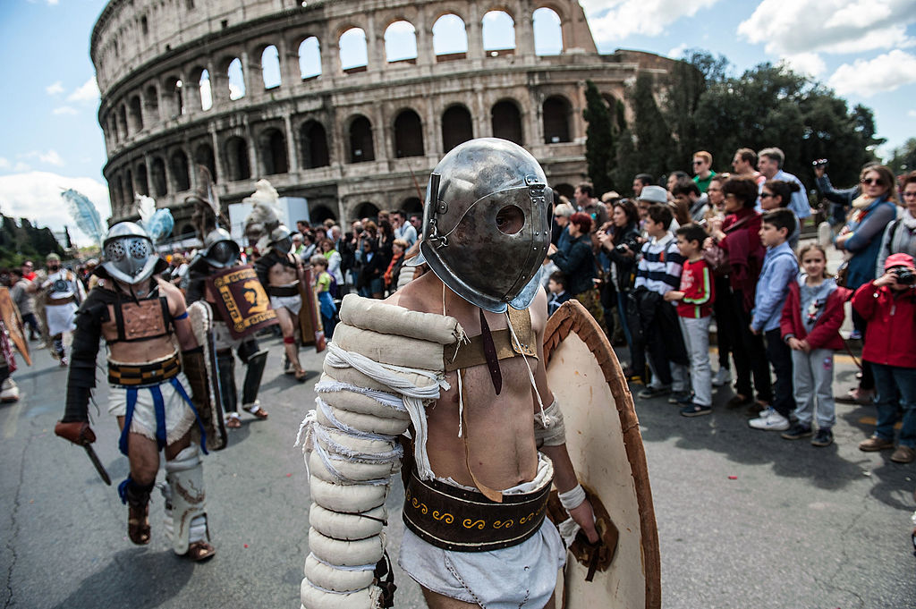 You can be fined for impersonating a gladiator or historical character in Rome. Photo / Getty Images