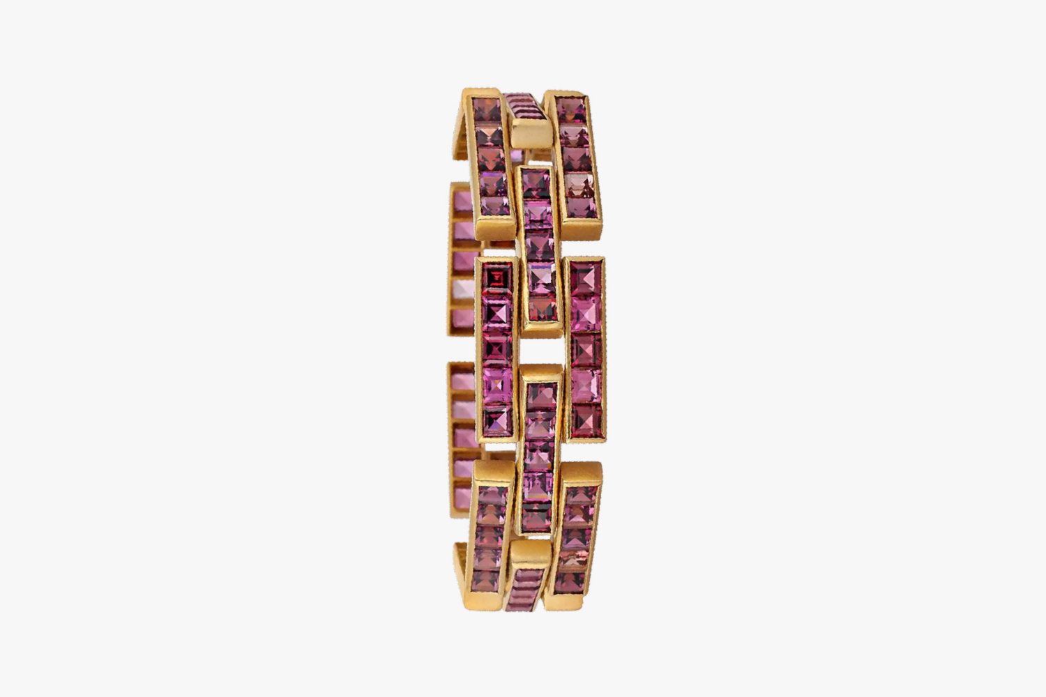 Tiffany & Co. rubellite and gold link bracelet. Photo / Supplied