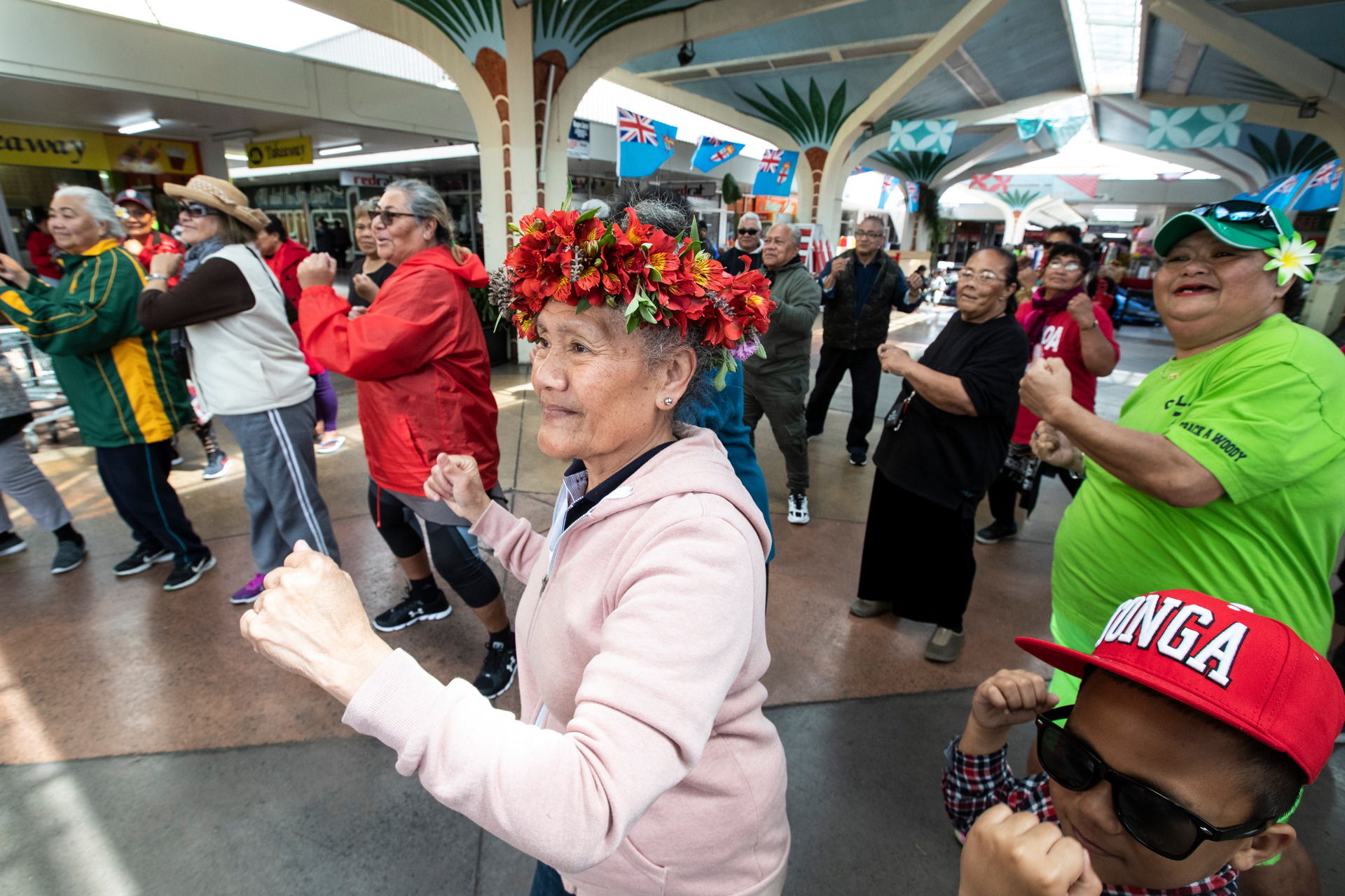 A Zumba class takes place in the Māngere Town Centre in October 2018. Photo / Jason Oxenham