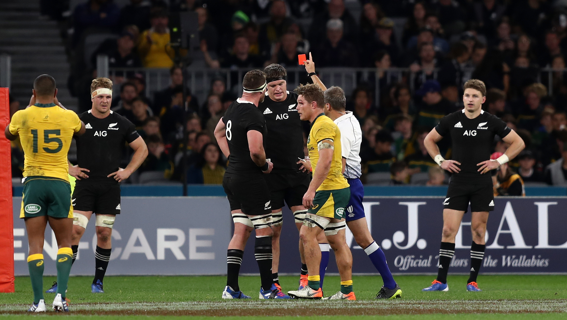 Scott Barrett of the All Blacks is sent off. Photo / Photosport