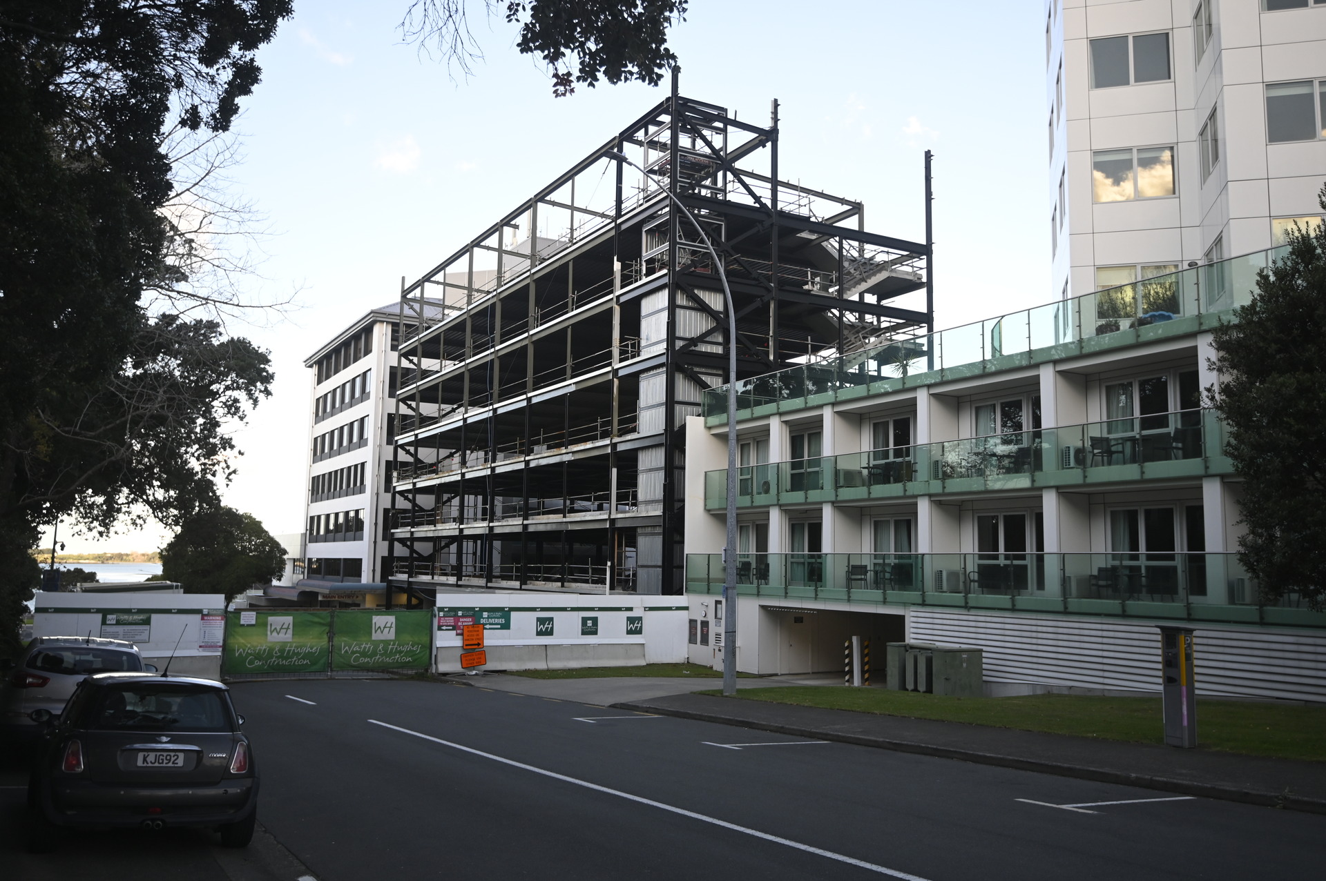 The unfinished Harrington St parking building. Photo / George Novak 
