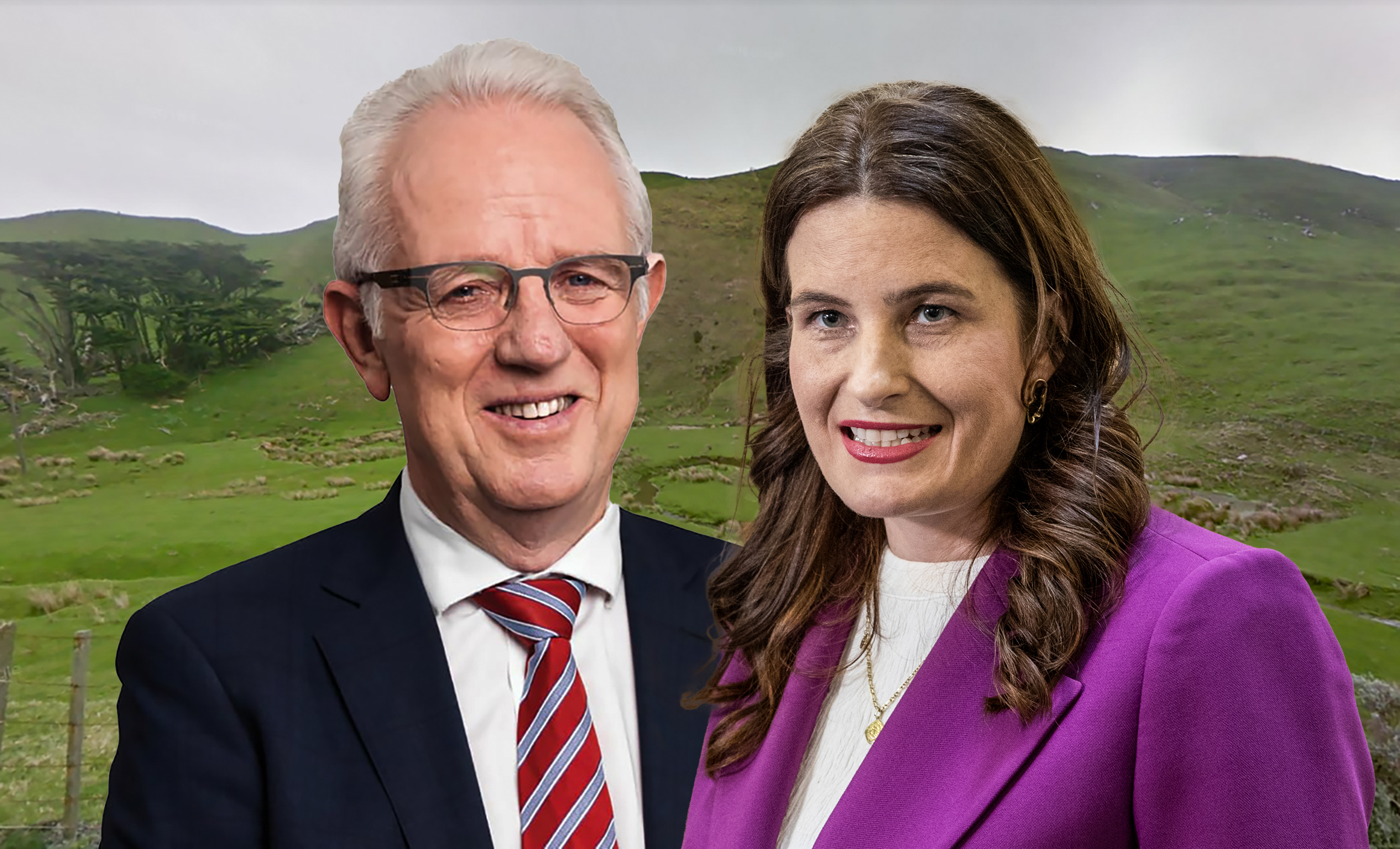 Ohariu MP Greg O'Connor and Nicola Willis.