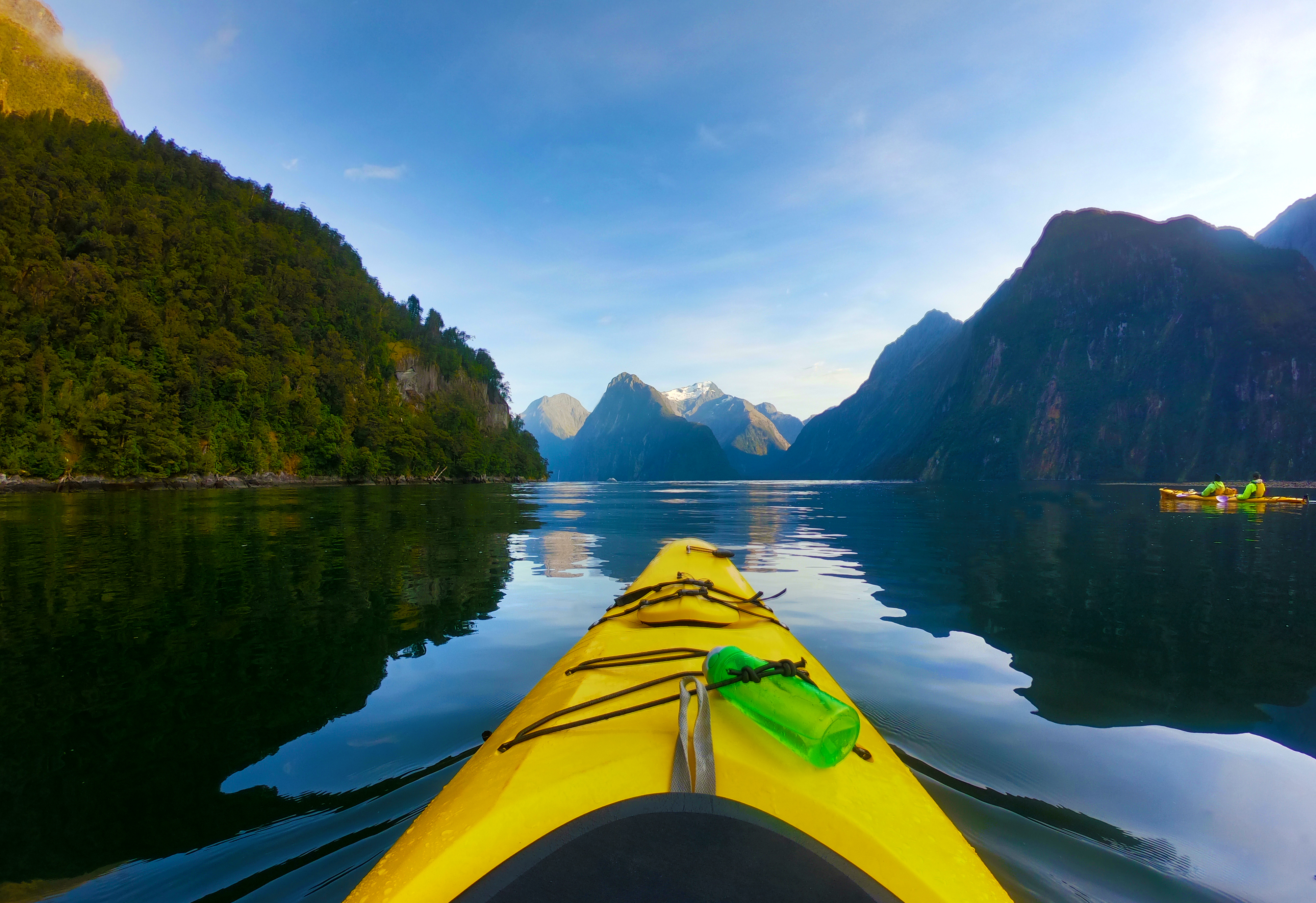 Kayaking operators in Milford Sound worry that a proposed building for worker accommodation would lead to unsustainable staff turnover. Photo / Great South