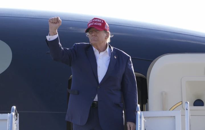 Former president Donald Trump at a campaign rally in Ohio on March 16, 2024. Photo / AP