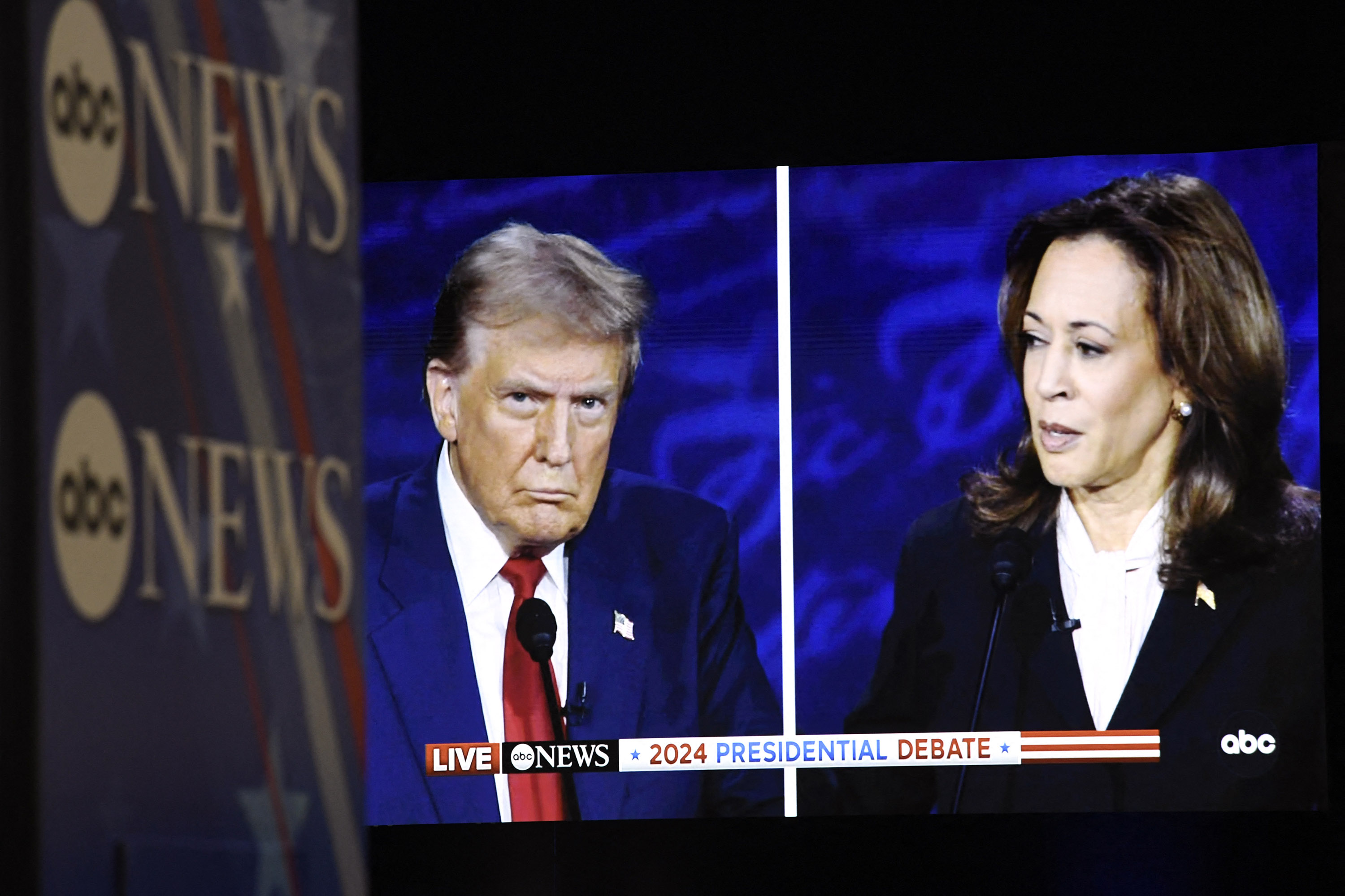 US Vice President and Democratic presidential candidate Kamala Harris and former US President and Republican presidential candidate Donald Trump. Photo / AFP