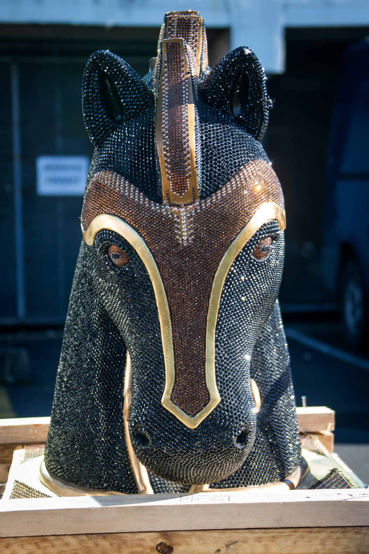 Some 35kg of cocaine was hidden inside this diamante-encrusted horse head from Mexico. Photo / Jason Oxenham

