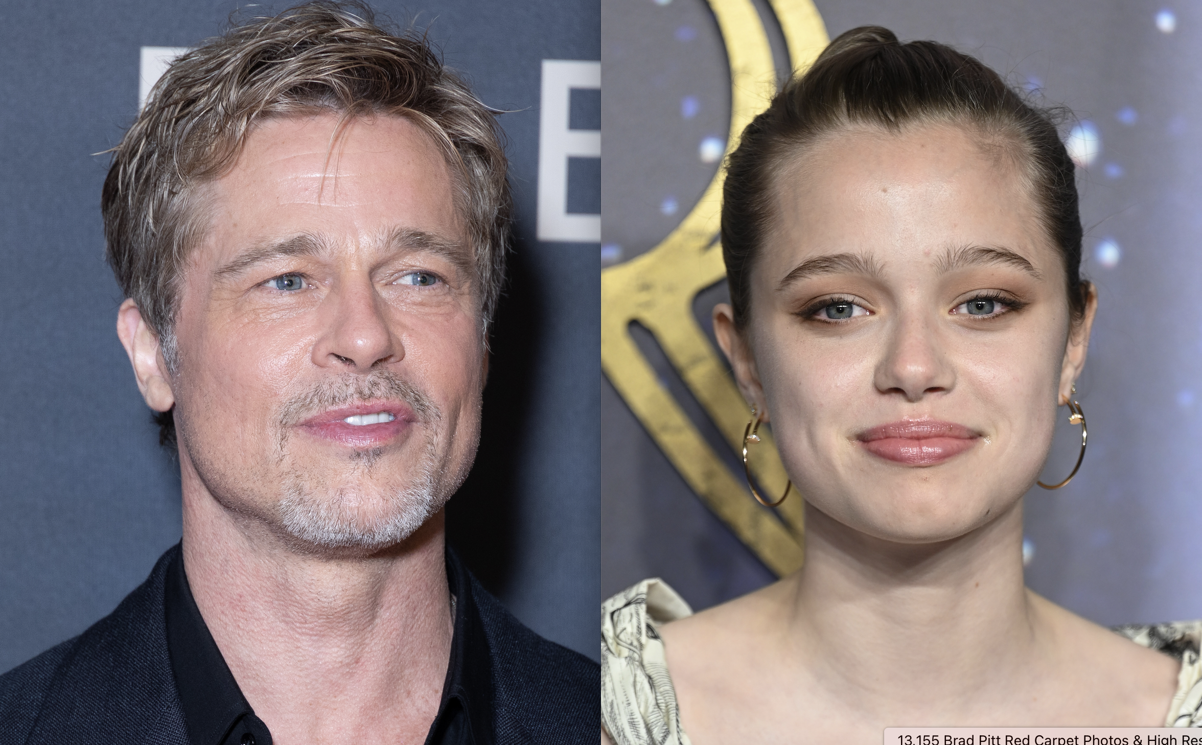 Brad Pitt and his daughter Shiloh. Photo / Getty Images