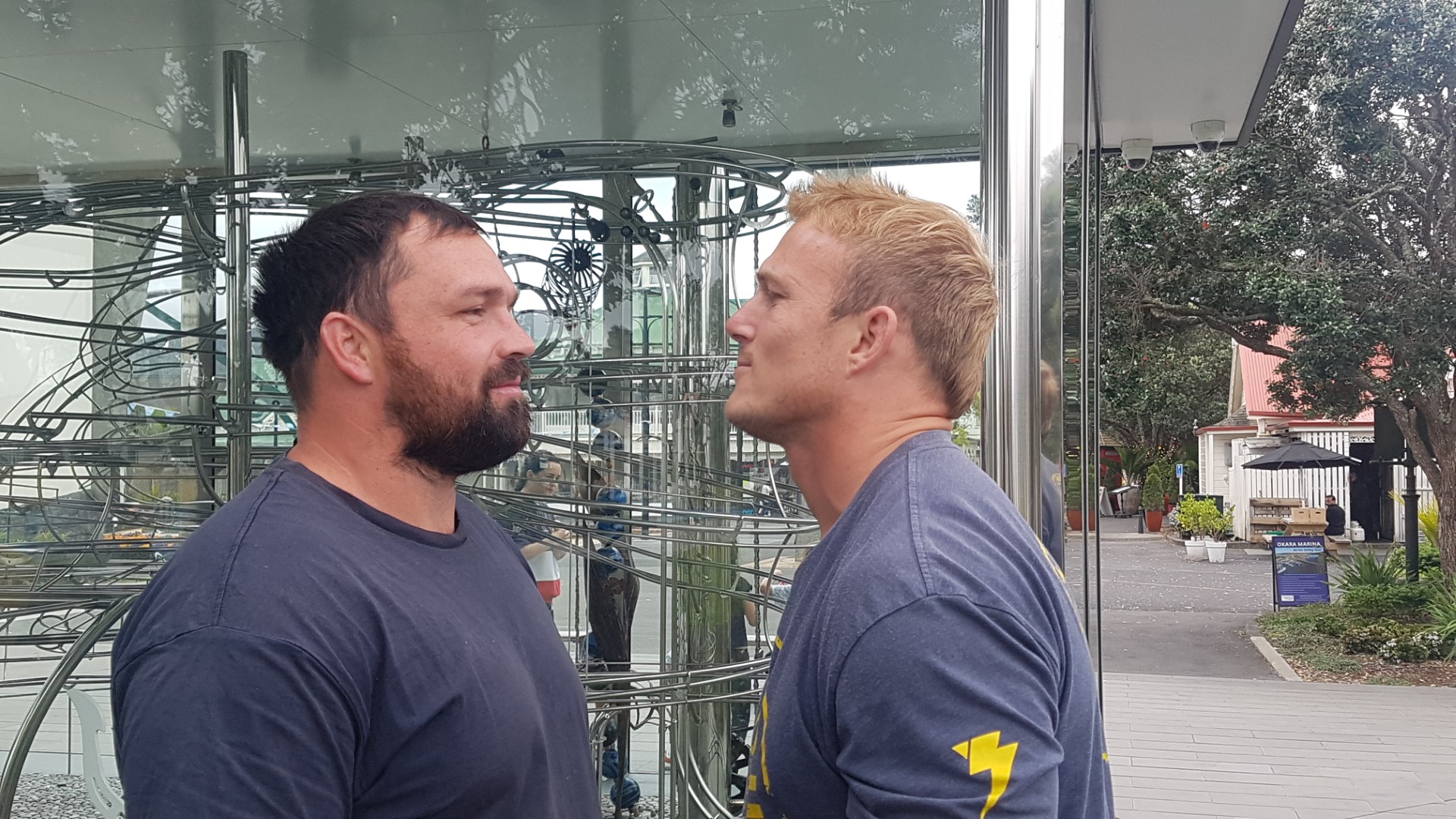 There’s already plenty of verbal sparring between rugby players Kurt Benney and Matt Matich, with the pair to produce some big shots when they face off on the undercard of the boxing double-world title fight on December 2