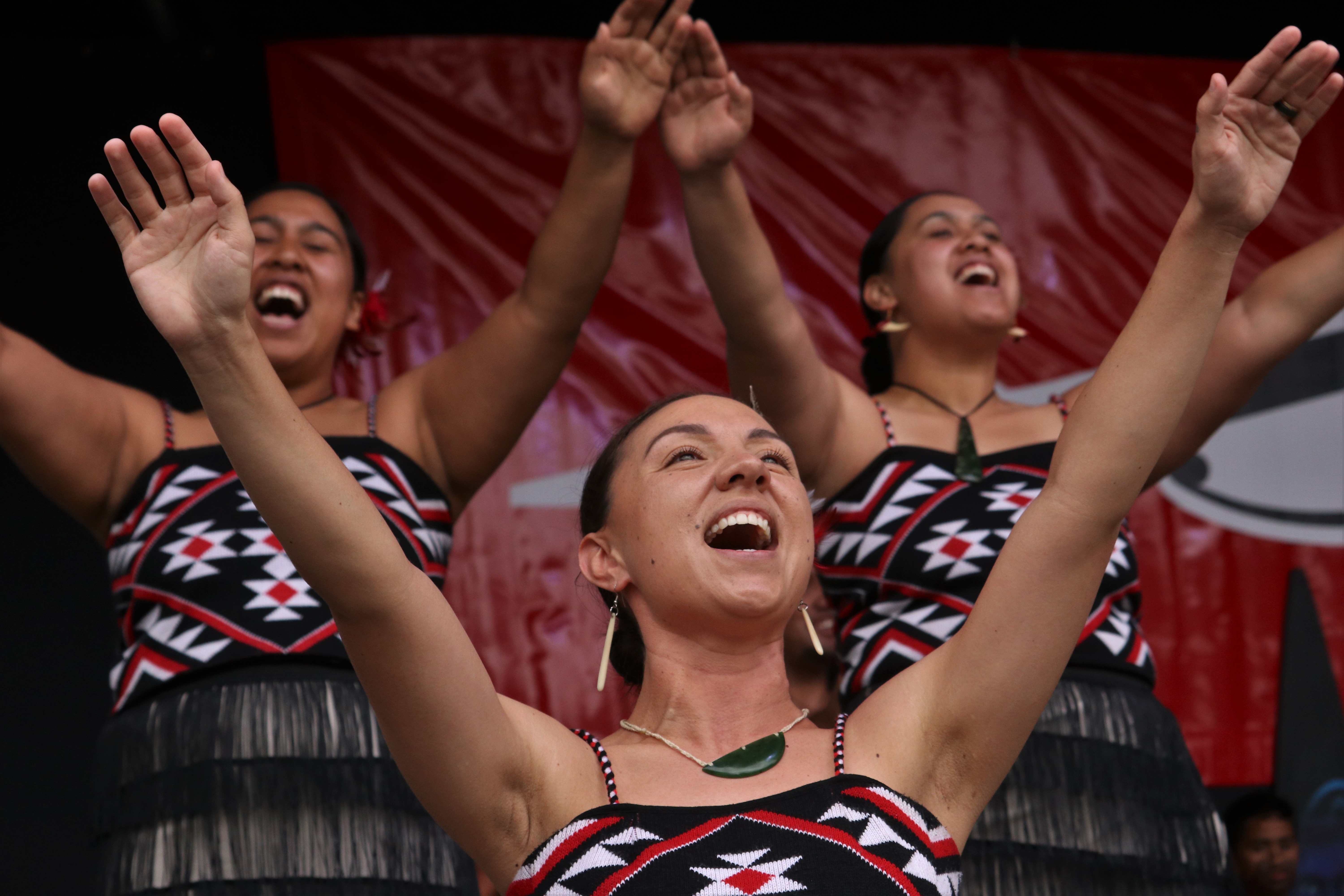 Christina Looker performs with Muriwhenua kapa haka group. Photo / Peter de Graaf