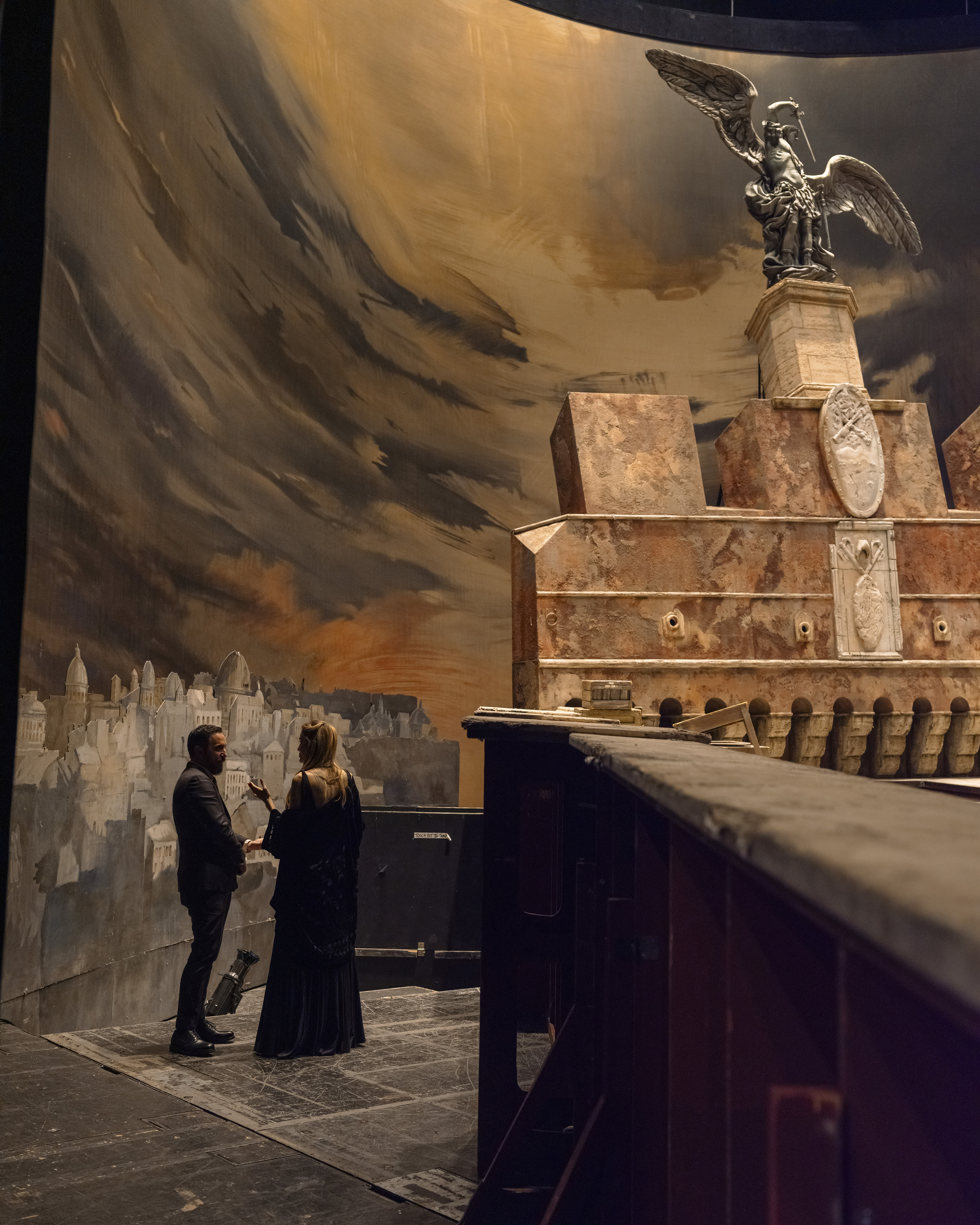 On the Tosca set at the Met. Photo / Sasha Arutyunova, The New York Times