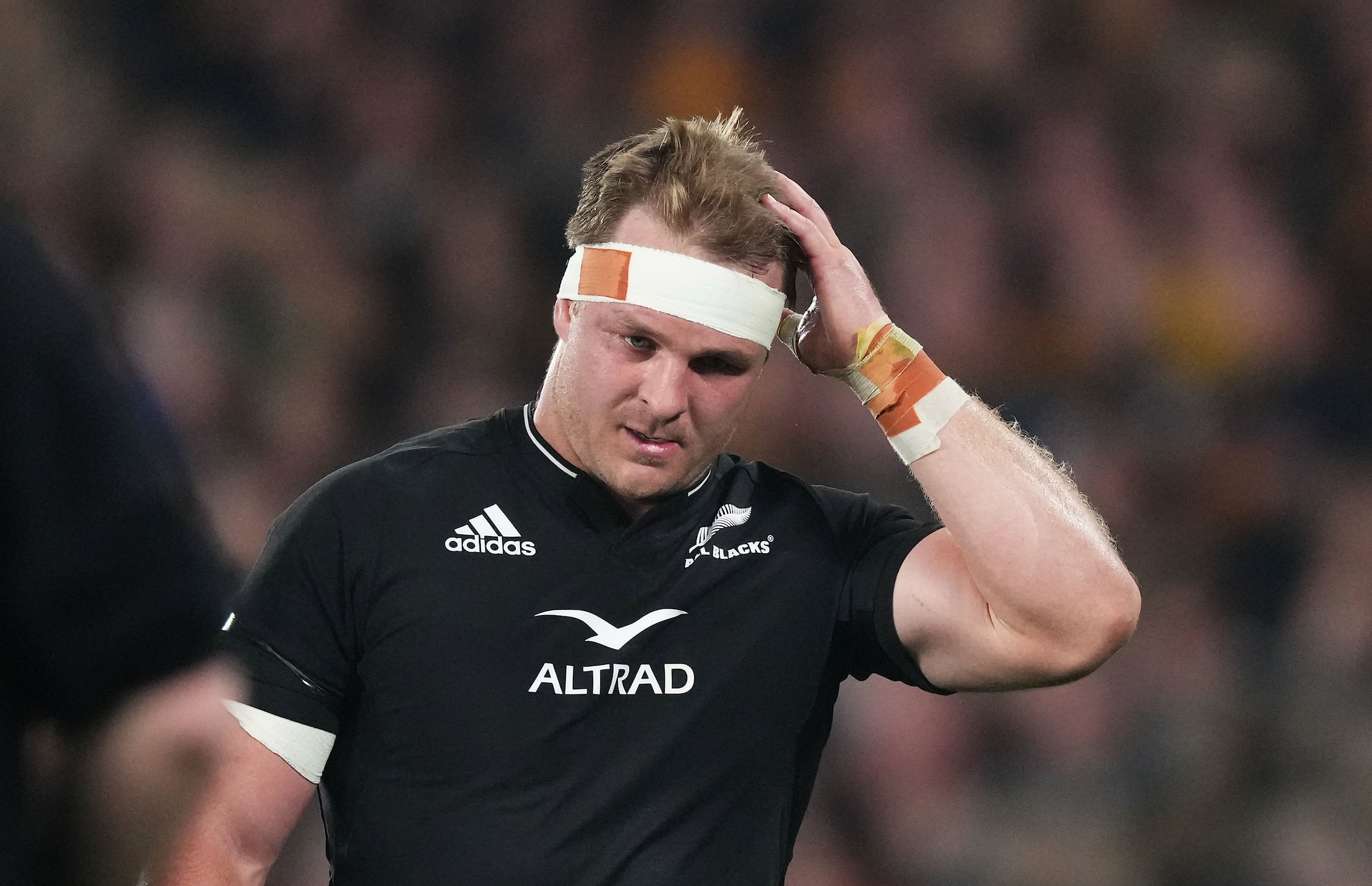 All Blacks captain Sam Cane leaves the field in the test against Australia, in Melbourne. Photo / Photosport