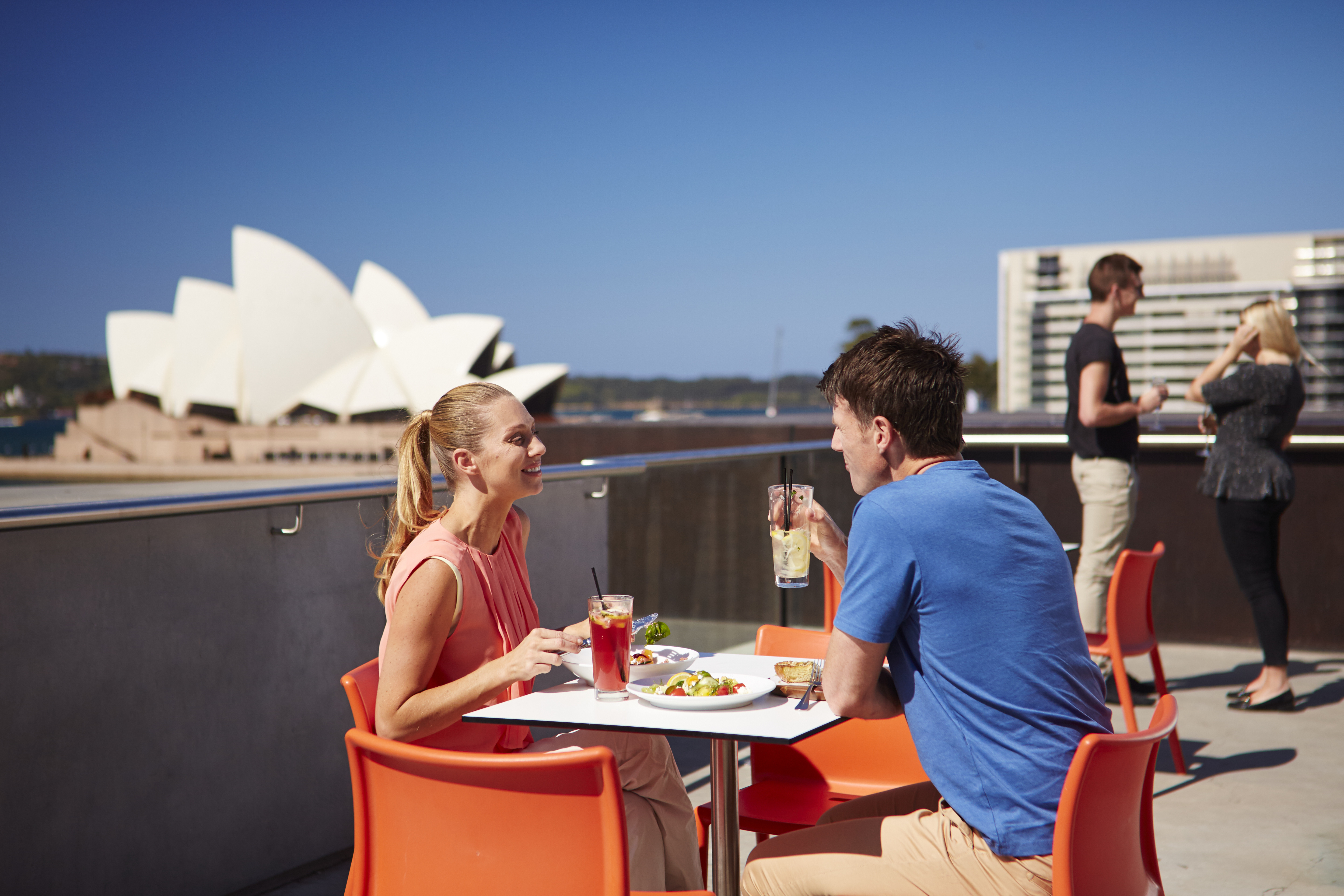 For a 270-degree view of the Sydney Harbour Bridge, head to the Museum of Contemporary Art Cafe. Photo / Destination NSW