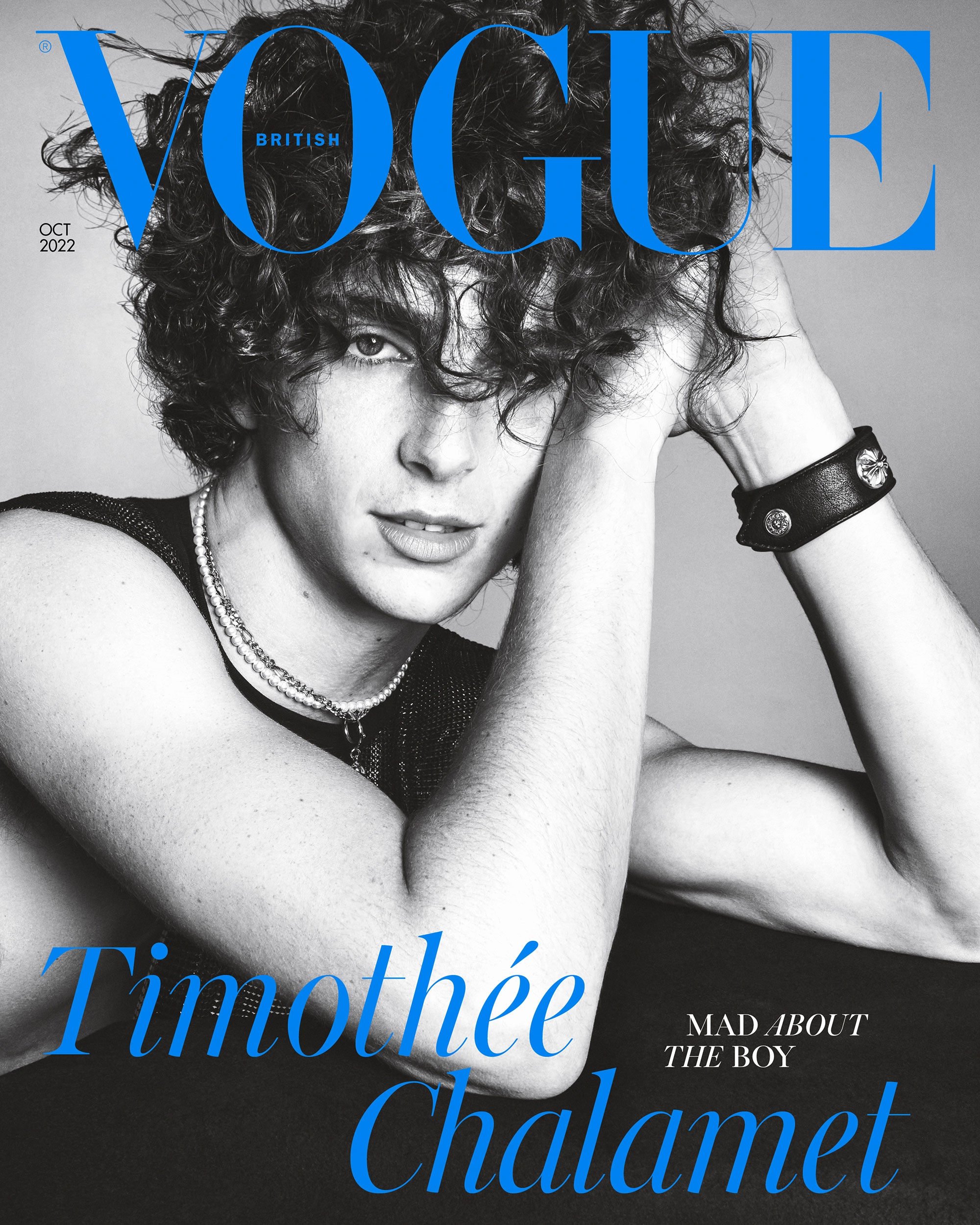 Timothee Chalamet's solo British Vogue cover. Photo / Steven Meisel