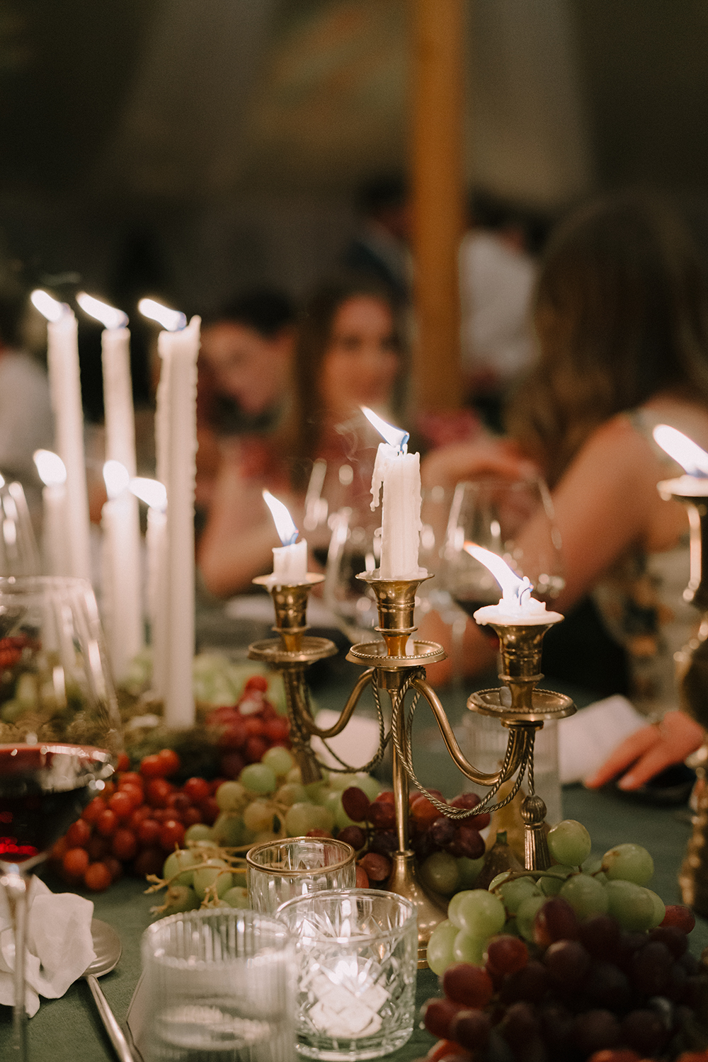Grape-scaped tables helped set the tone. Photo / Danelle Bohane