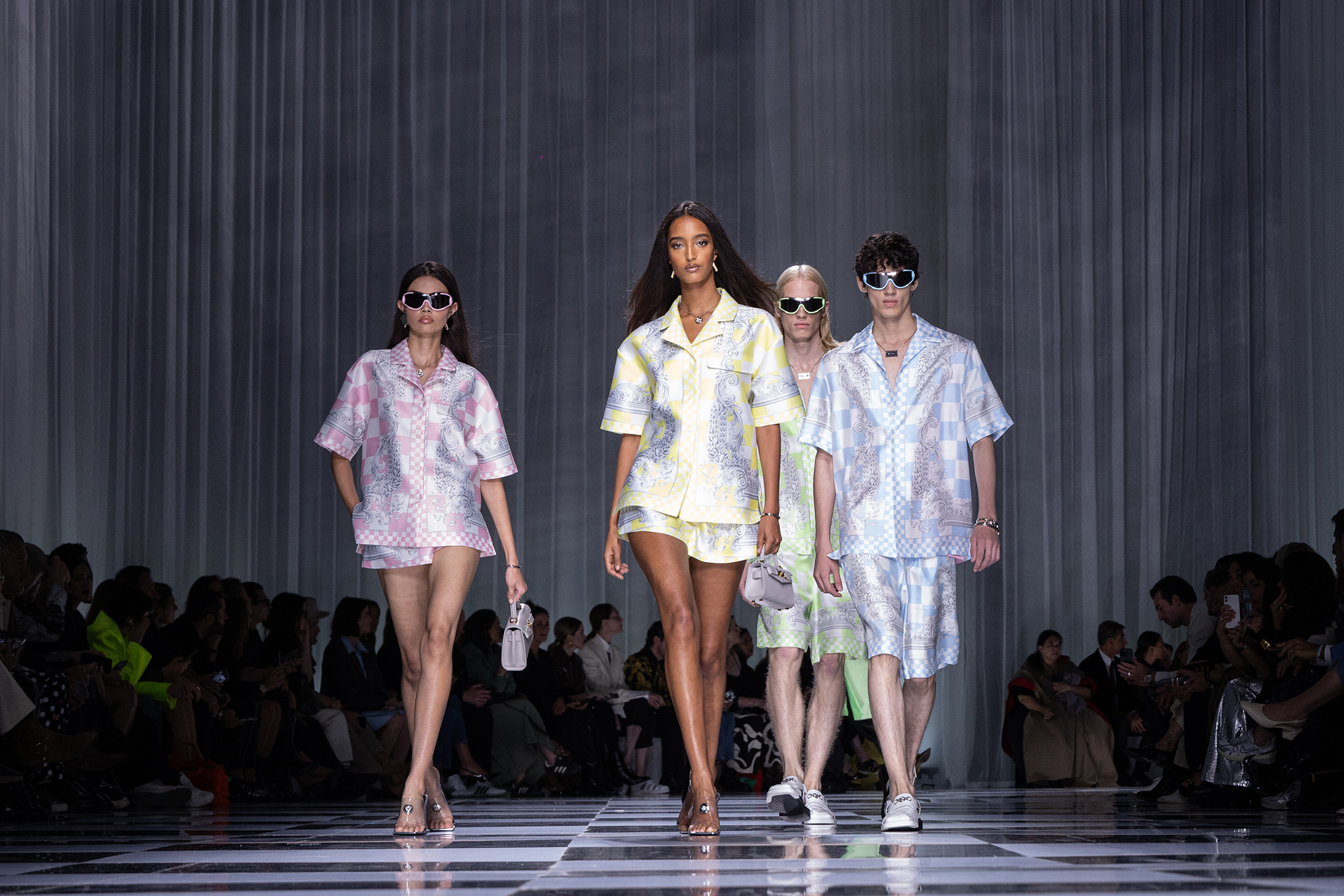 Models walk the runway at the Versace fashion show during Milan Fashion Week Womenswear spring/summer 2024. Photo / Getty Images