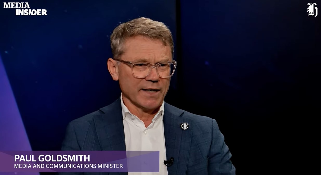 Media and Communications Minister Paul Goldsmith is the first guest on the new Media Insider podcast. Photo / NZME