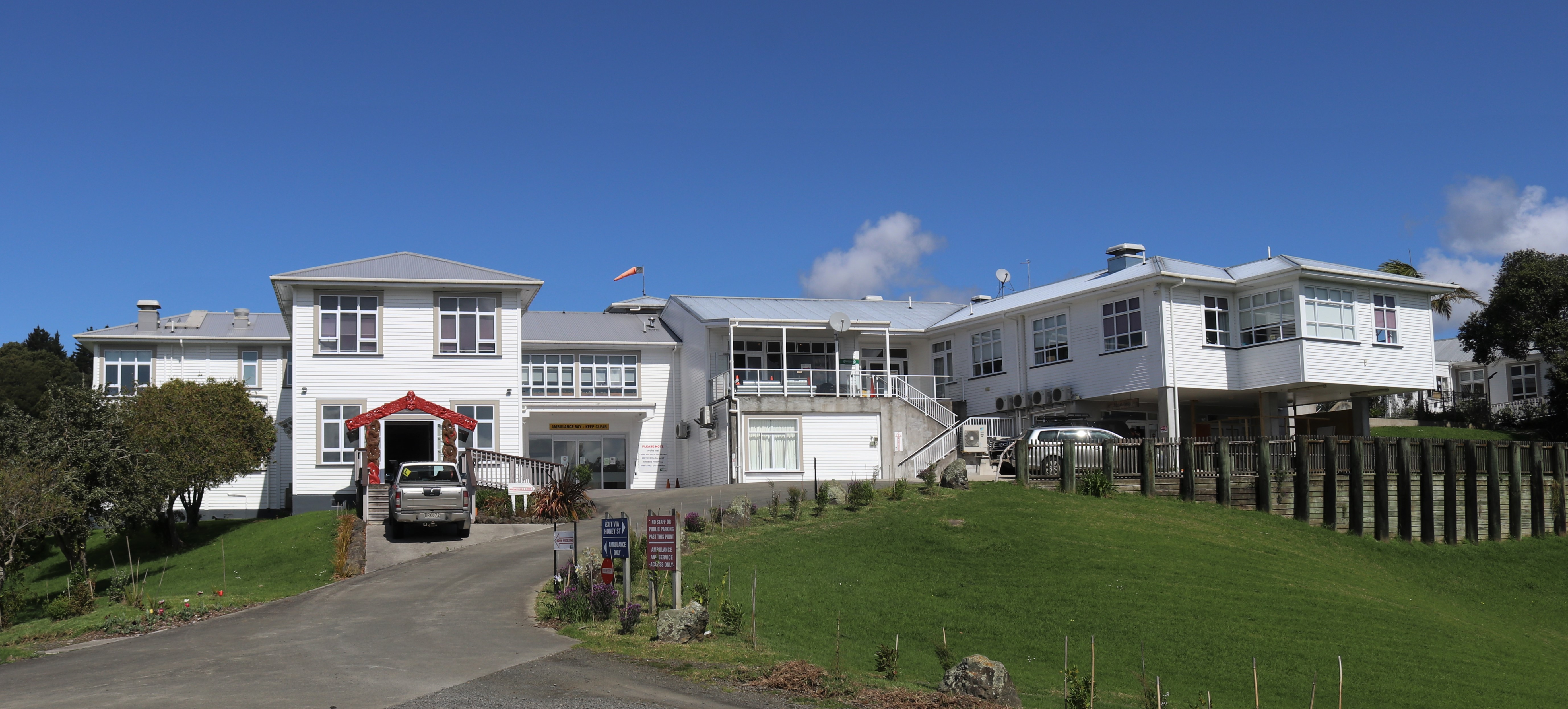 Hauora Hokianga runs Rawene Hospital, pictured, and 10 fees-free primary health clinics. Photo / NZME