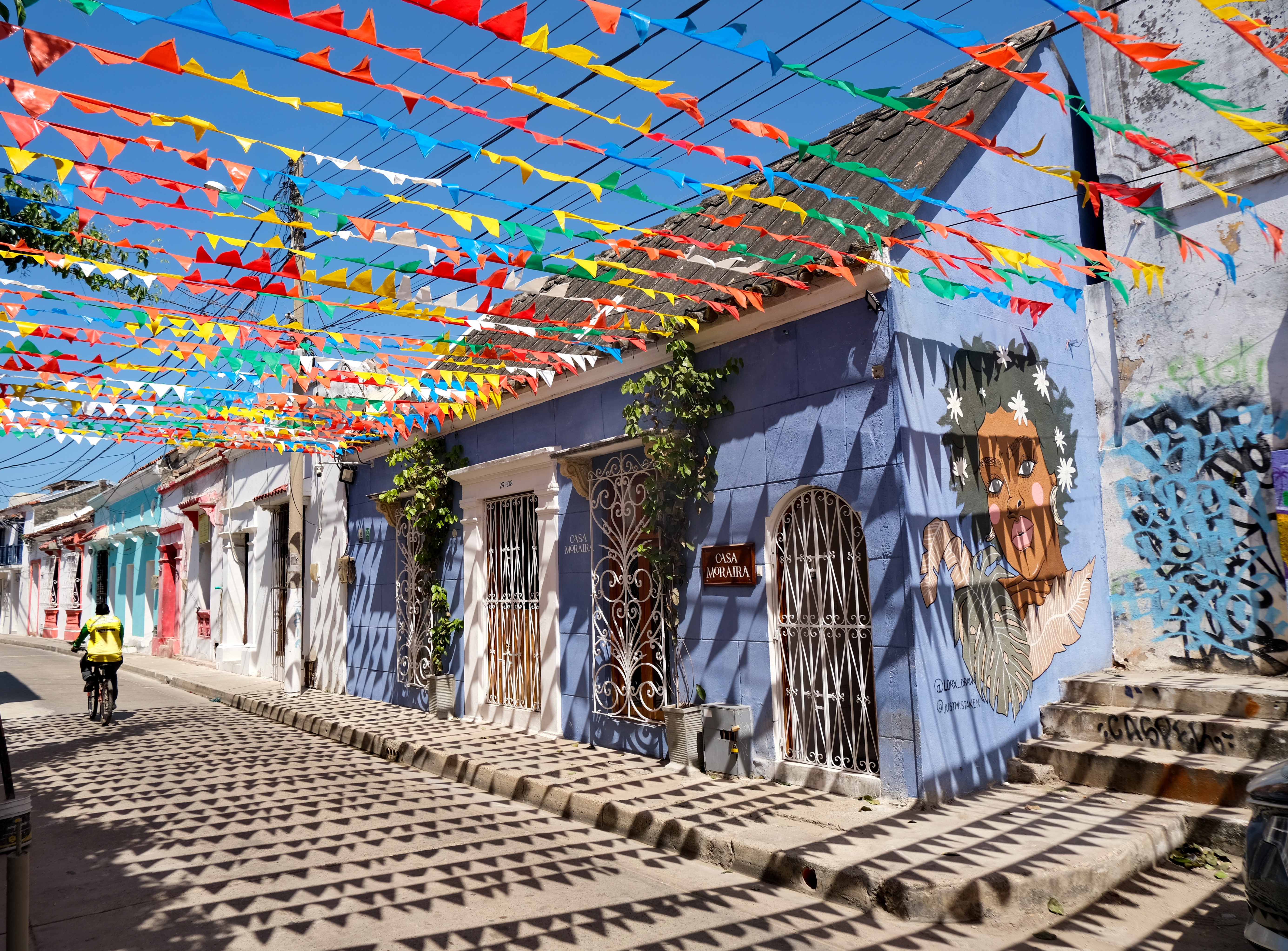 Getsemani, lying just beyond las murallas (city walls), is awash with spectacular street art. Photo / Jaime Bishara; Unsplash