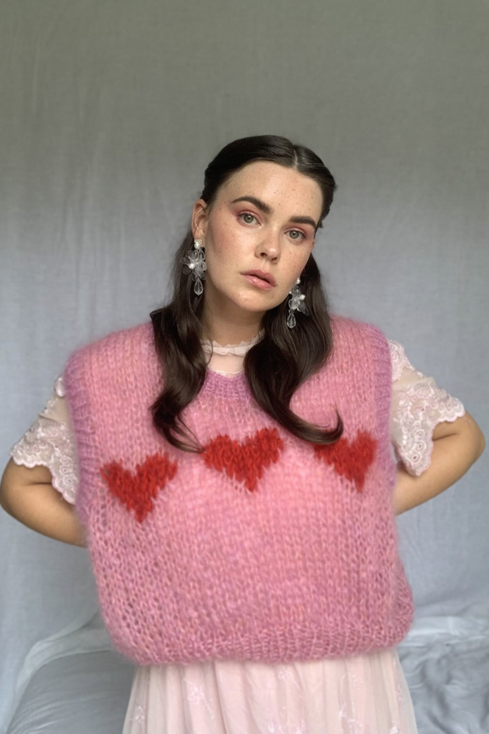 Itchy Knits' Love Letter vest. Photo / Supplied