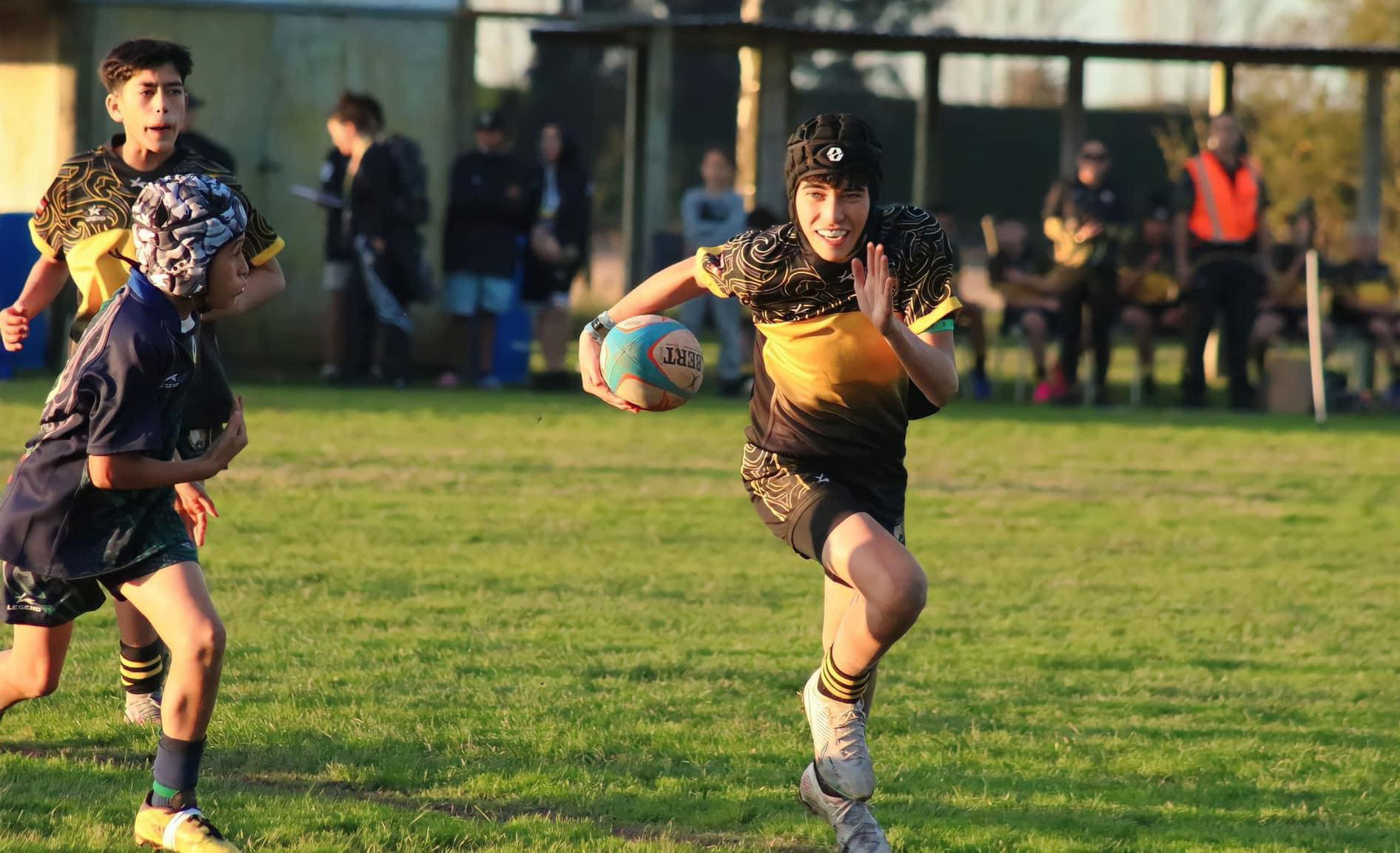 Rotorua Gold player Hunter Merito during a Tai Mitchell 2023 match. Photo / Supplied