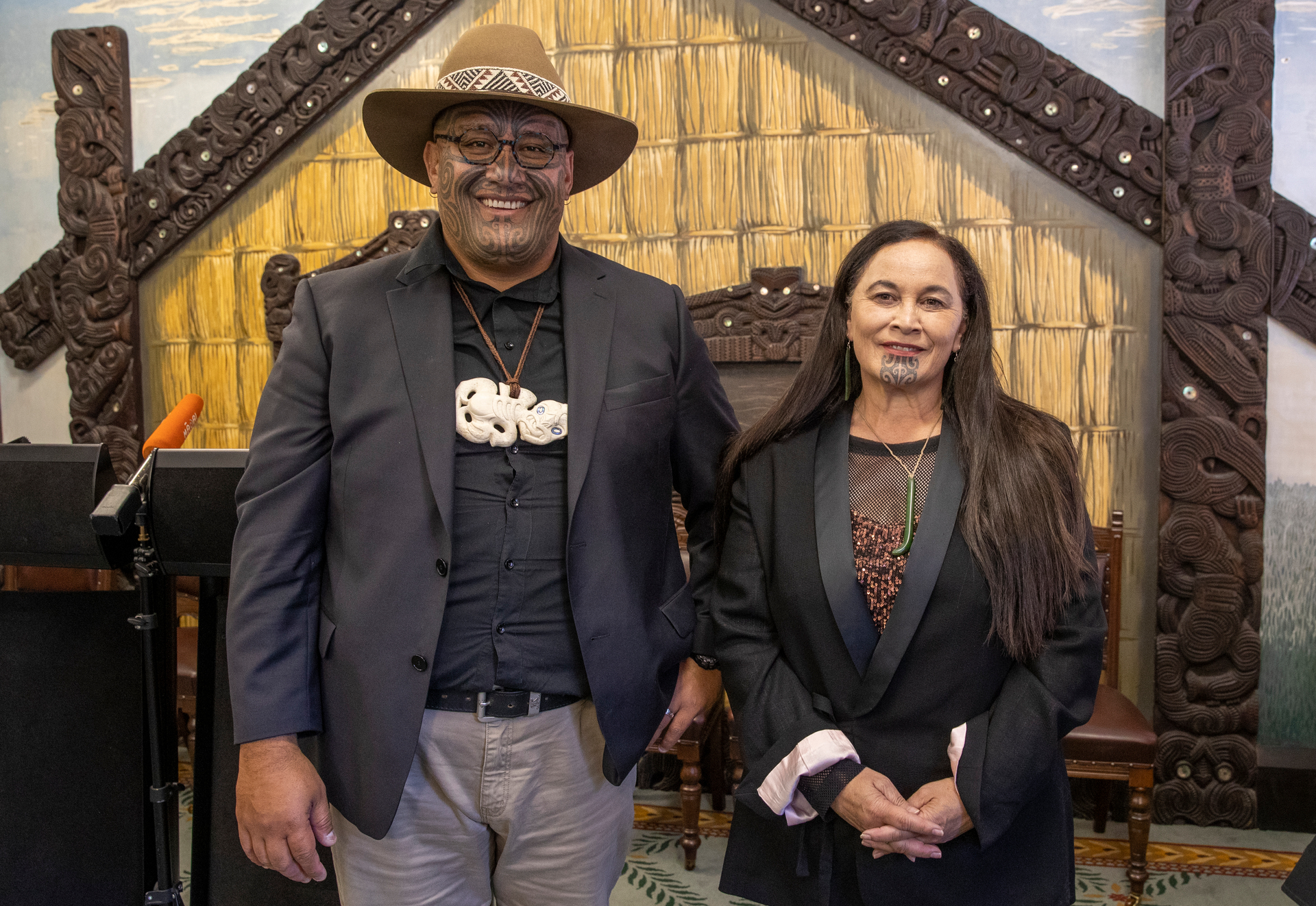 Te Pāti Māori co-leaders Rawiri Waititi and Debbie Ngarewa-Packer.