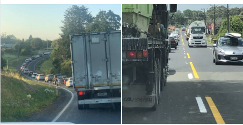 The photos of traffic on SH16 taken by Michelle Johnson and emailed to Transport Minister Michael Wood. Photo / Supplied