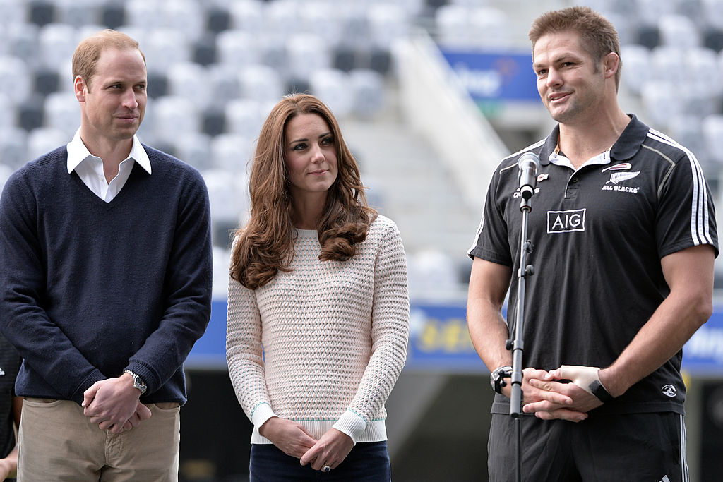 Richie McCaw with Prince William and Princess Kate. Photo / Getty Images