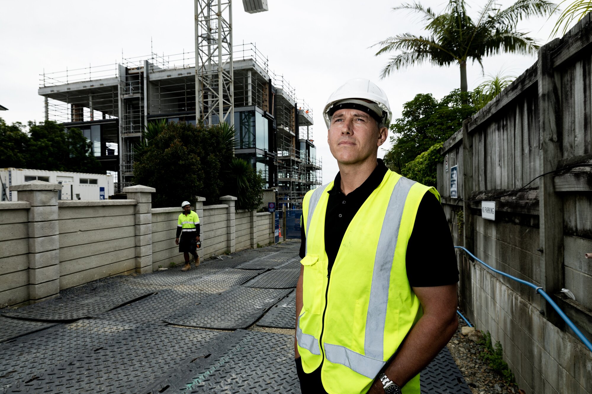 Michael Dallimore of Vanguard said Melbourne, Europe and Brazil inspired the scheme for St Marys Bay luxury apartments at 87 Shelly Beach Rd. Photo / Dean Purcell