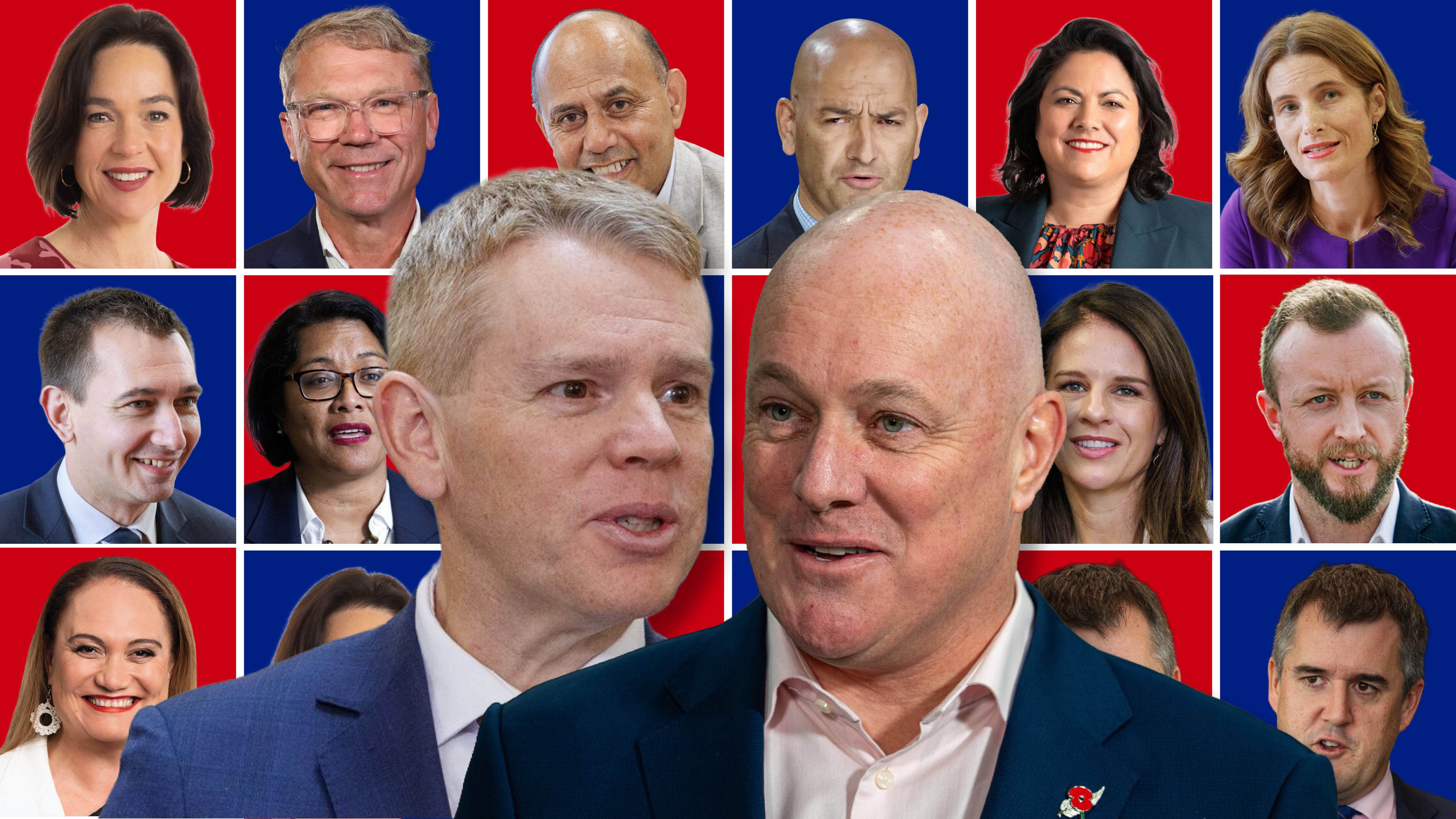 The latest polling shows fortunes are changing for Labour's Chris Hipkins and National's Christopher Luxon. Graphic /  Paul Slater