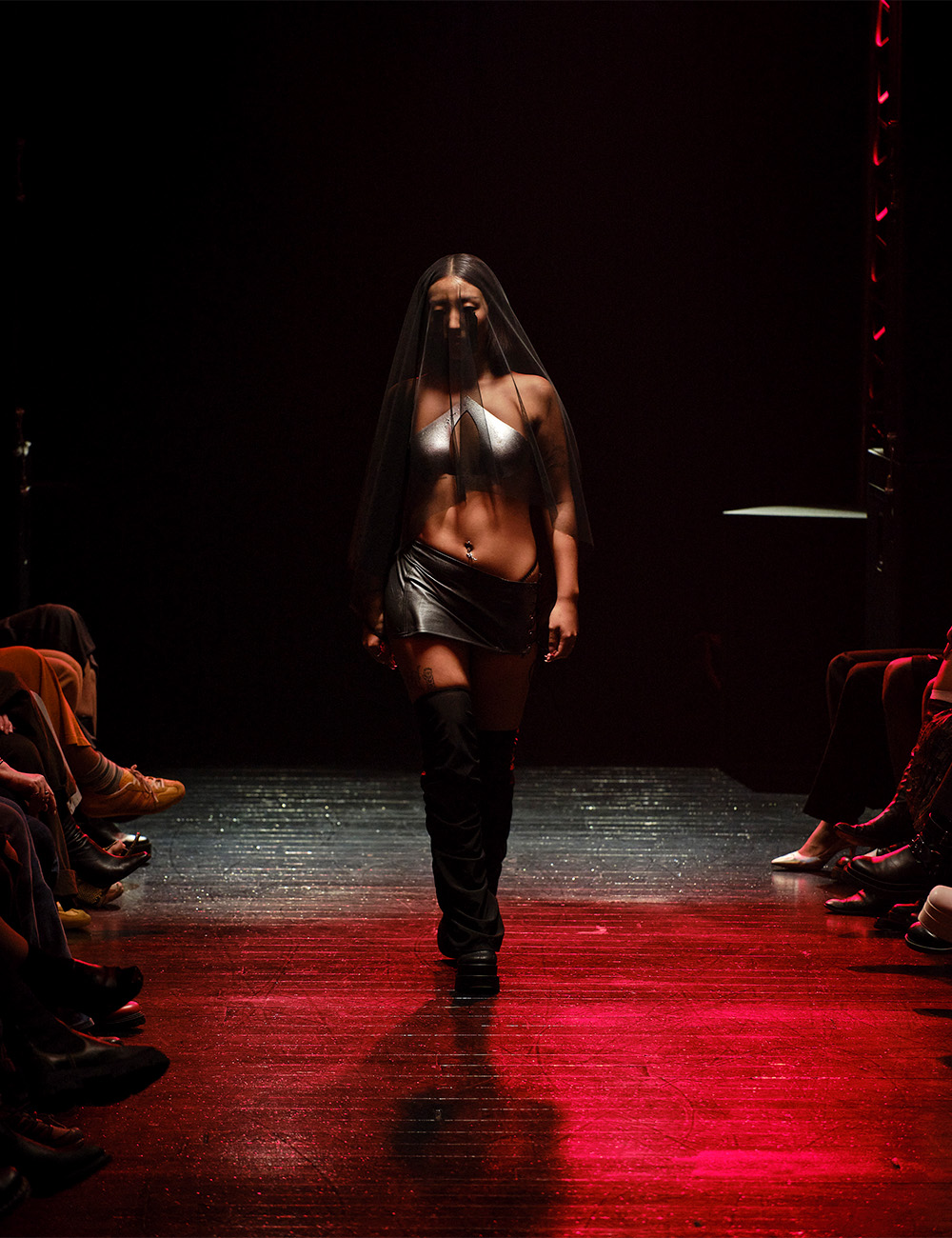 The debut of an aluminium bra by Eva Zhang. Photo / Ryan Patrick