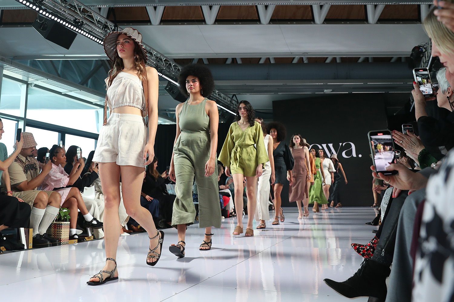 Towa designs on the runway at the Slow & Conscious Fashion show may have attracted keen eyes, as buyers highlighted an interest in sustainability for customers. Photo / Getty Images