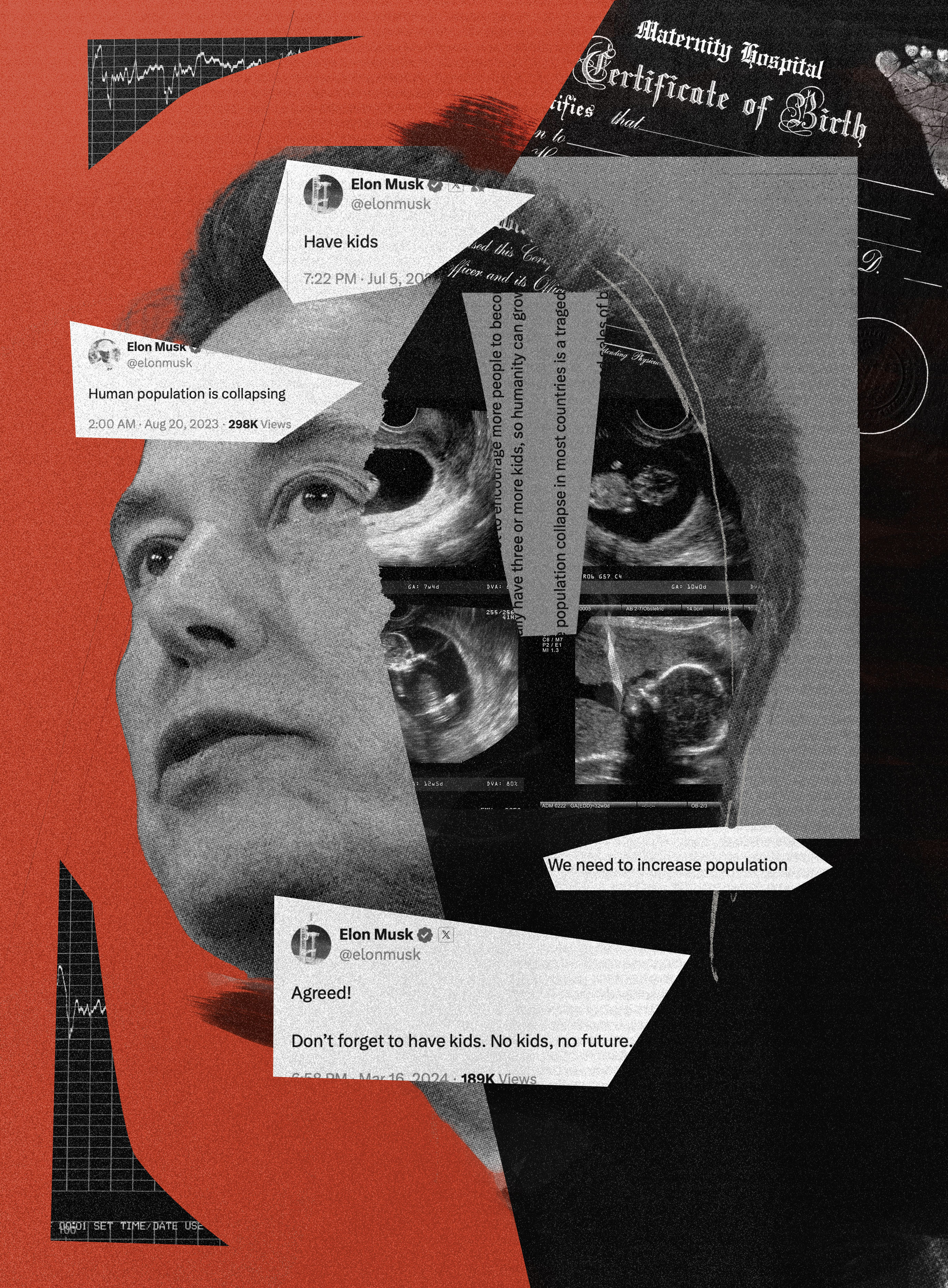 Elon Musk has warned of the world's moral obligation to have children. Photo / Mark Harris, The New York Times