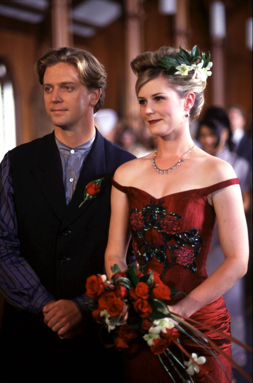 Tiffany Pratt (Alison James) and a younger Chris Warner (Michael Galvin).