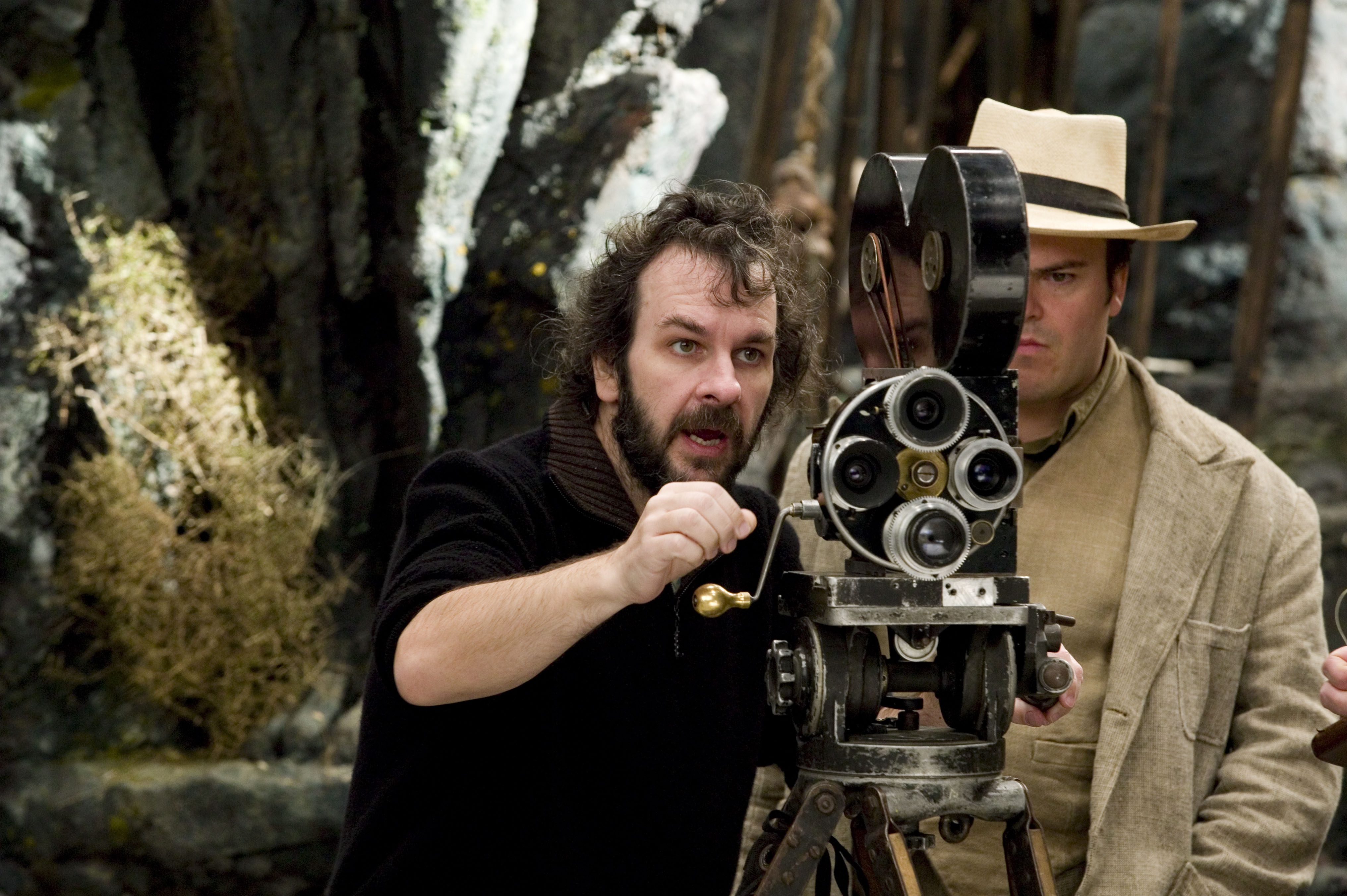 Peter Jackson on the set of King Kong.