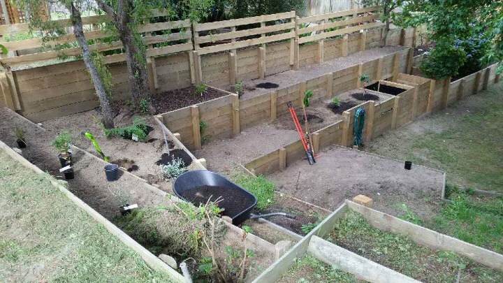 A landscaping and retaining wall project by Prime Minister Chris Hipkins.  