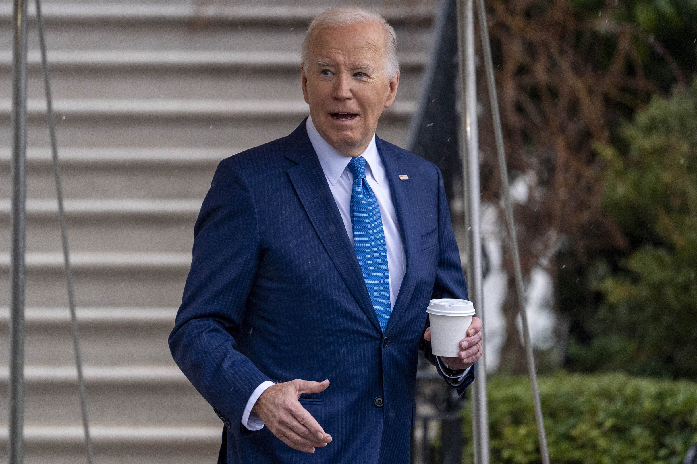 President Joe Biden walks out of the White House to board Marine One for a short trip to Walter Reed National Military Medical Center for his annual physical. Photo / AP