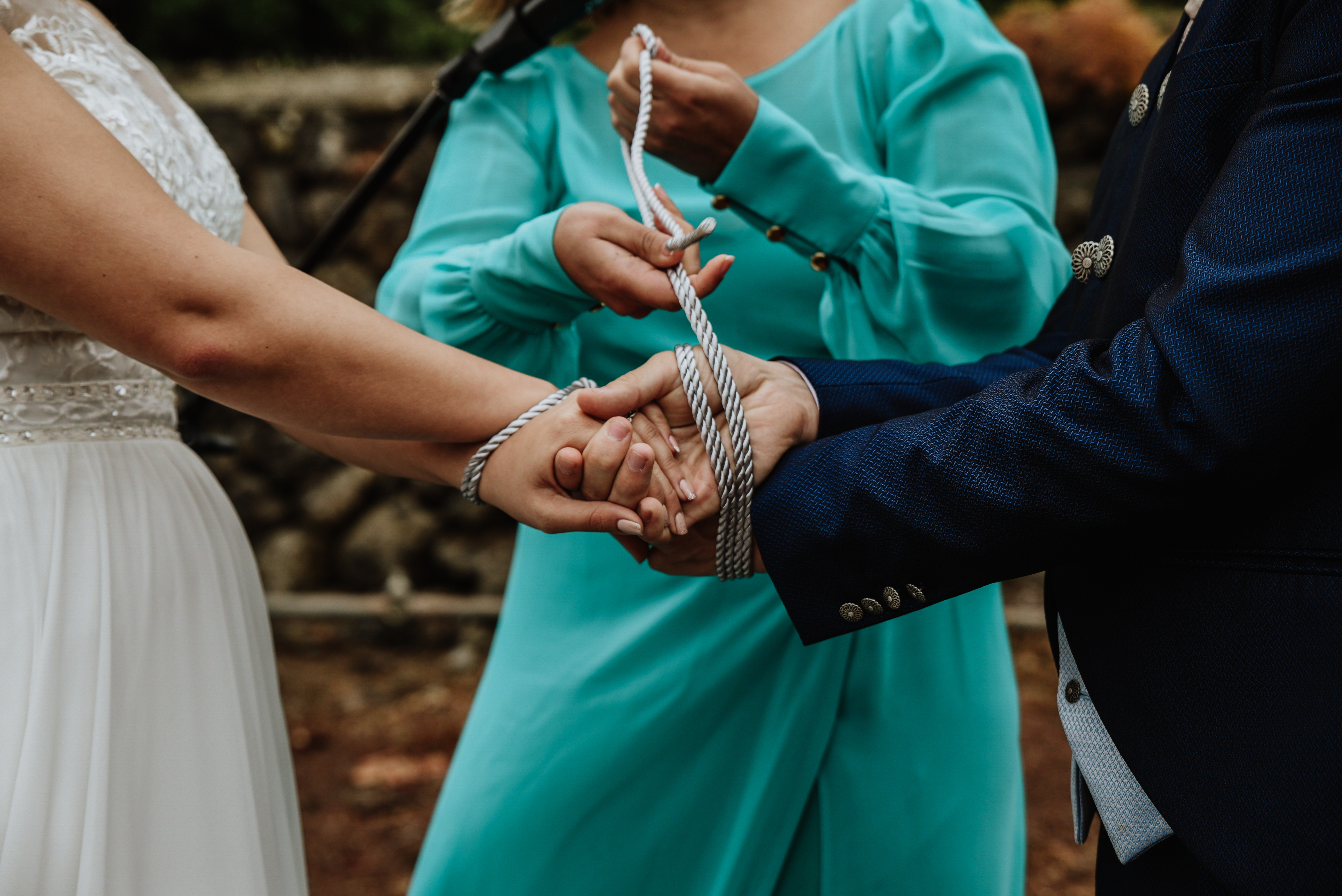 A traditional handfasting ceremony. The Viking tradition is similar. Photo / Getty Images.