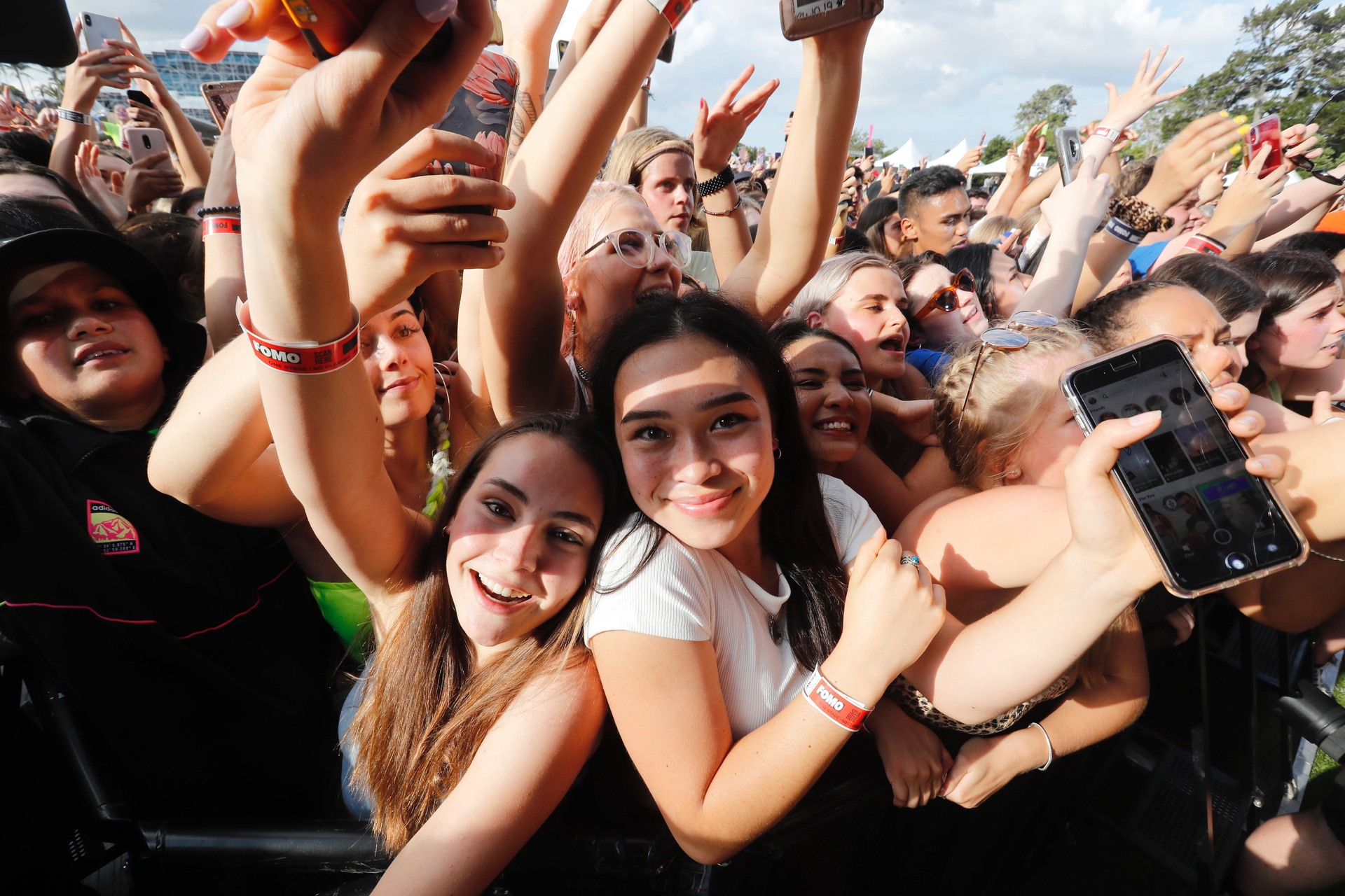 Fans at the FOMO Festival at the Trusts Stadium Henderson last night. Photo / Dean Purcell