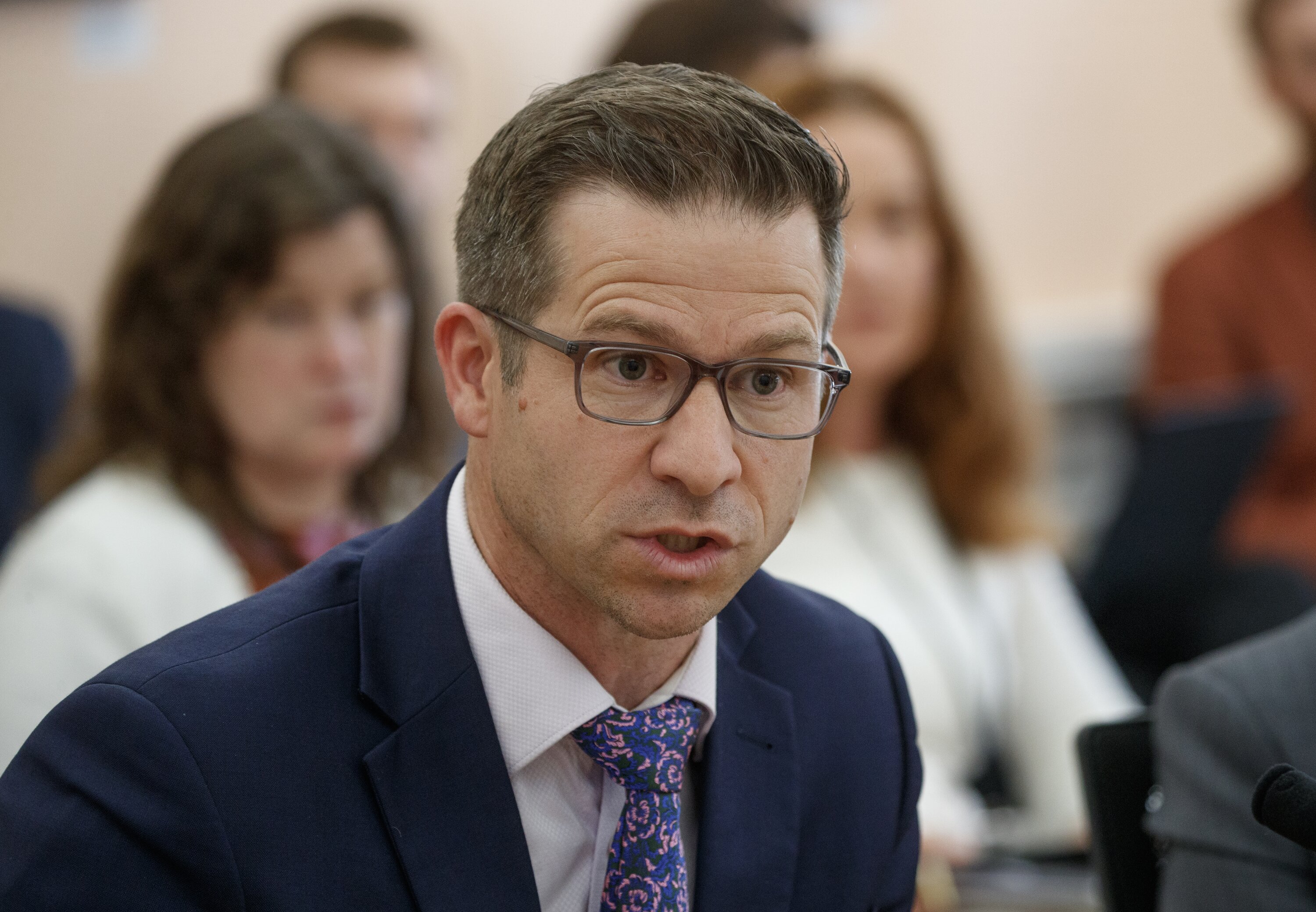 Chris Penk before a select committee at Parliament. Photo / Mark Mitchell