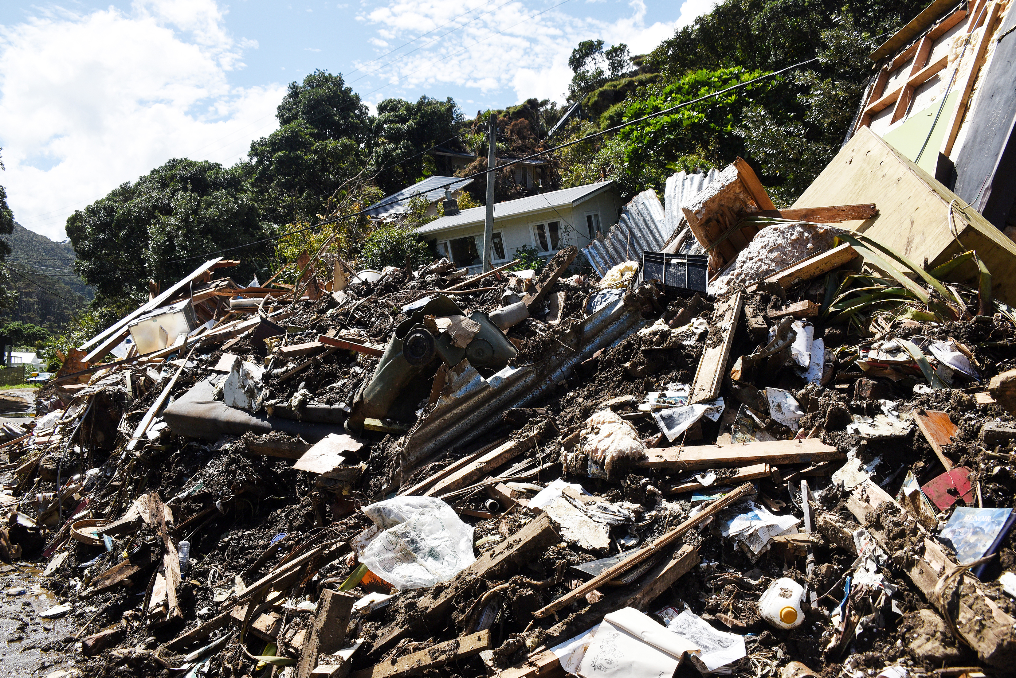 A devastating slip at Karekare on Auckland's west coast after weeks of heavy rain and the effects of Cyclone Gabrielle. Photo / Supplied